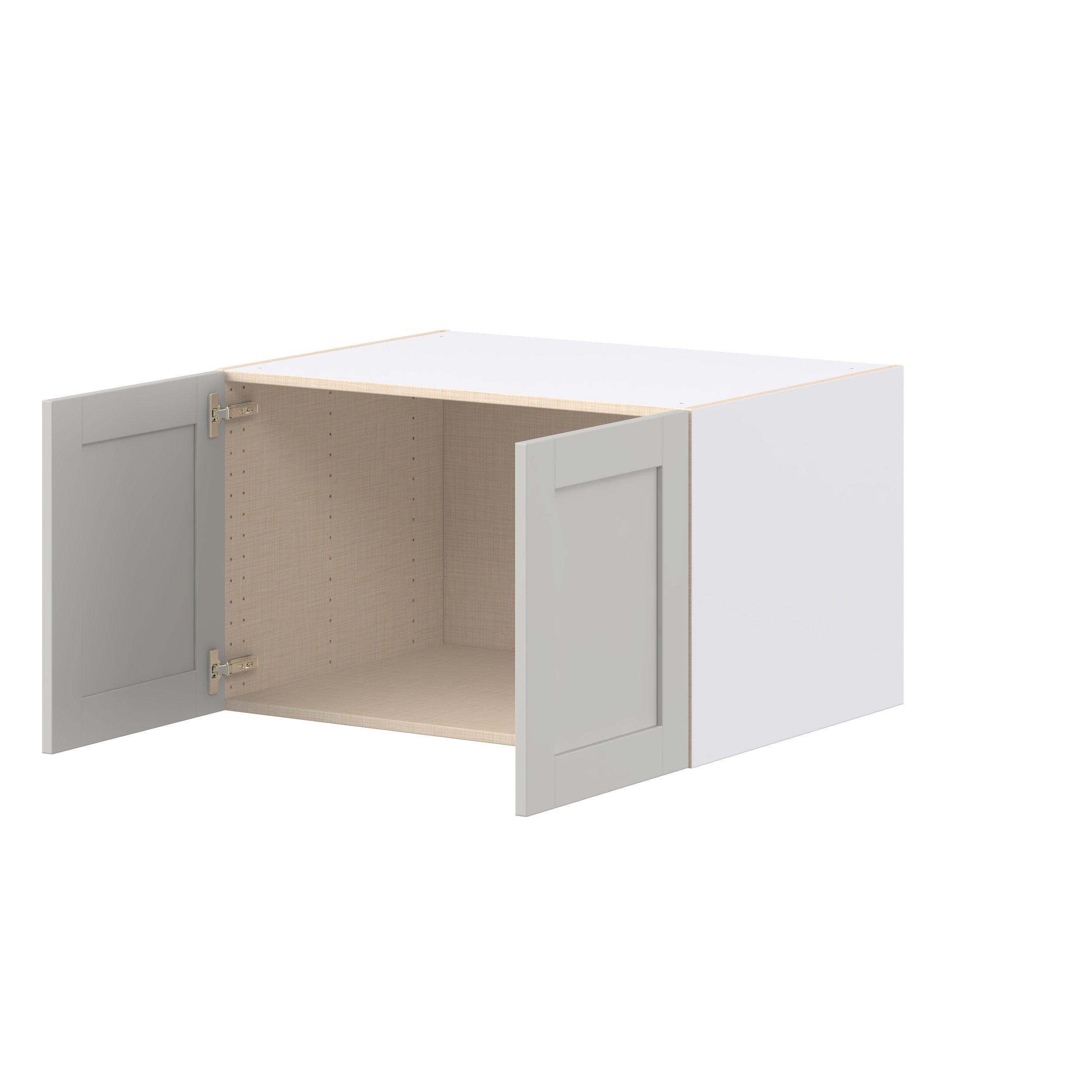 Summerhill 33 in. Light Gray Bridge Wall Cabinet