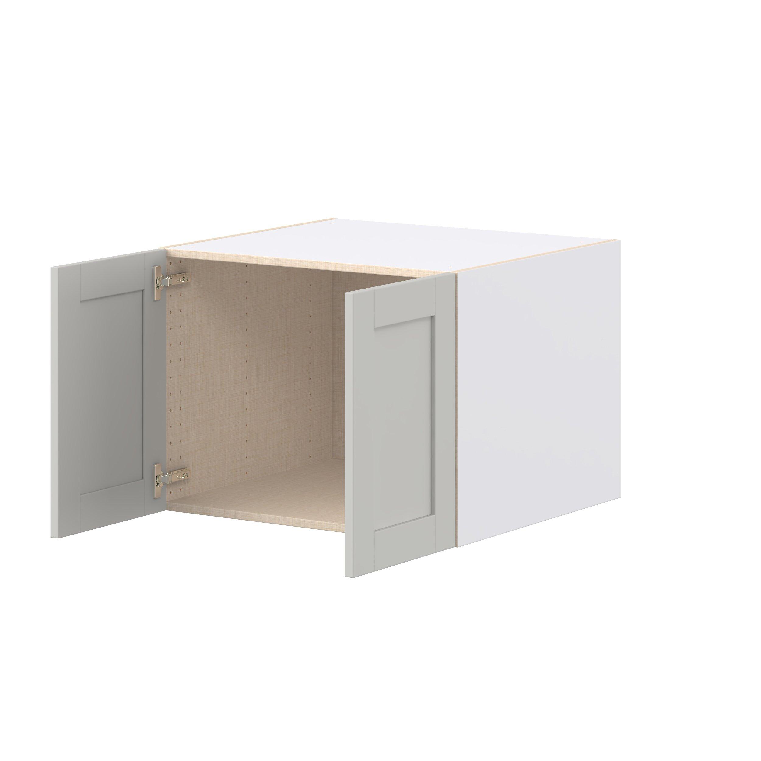 Summerhill 27 in. Light Gray Bridge Wall Cabinet