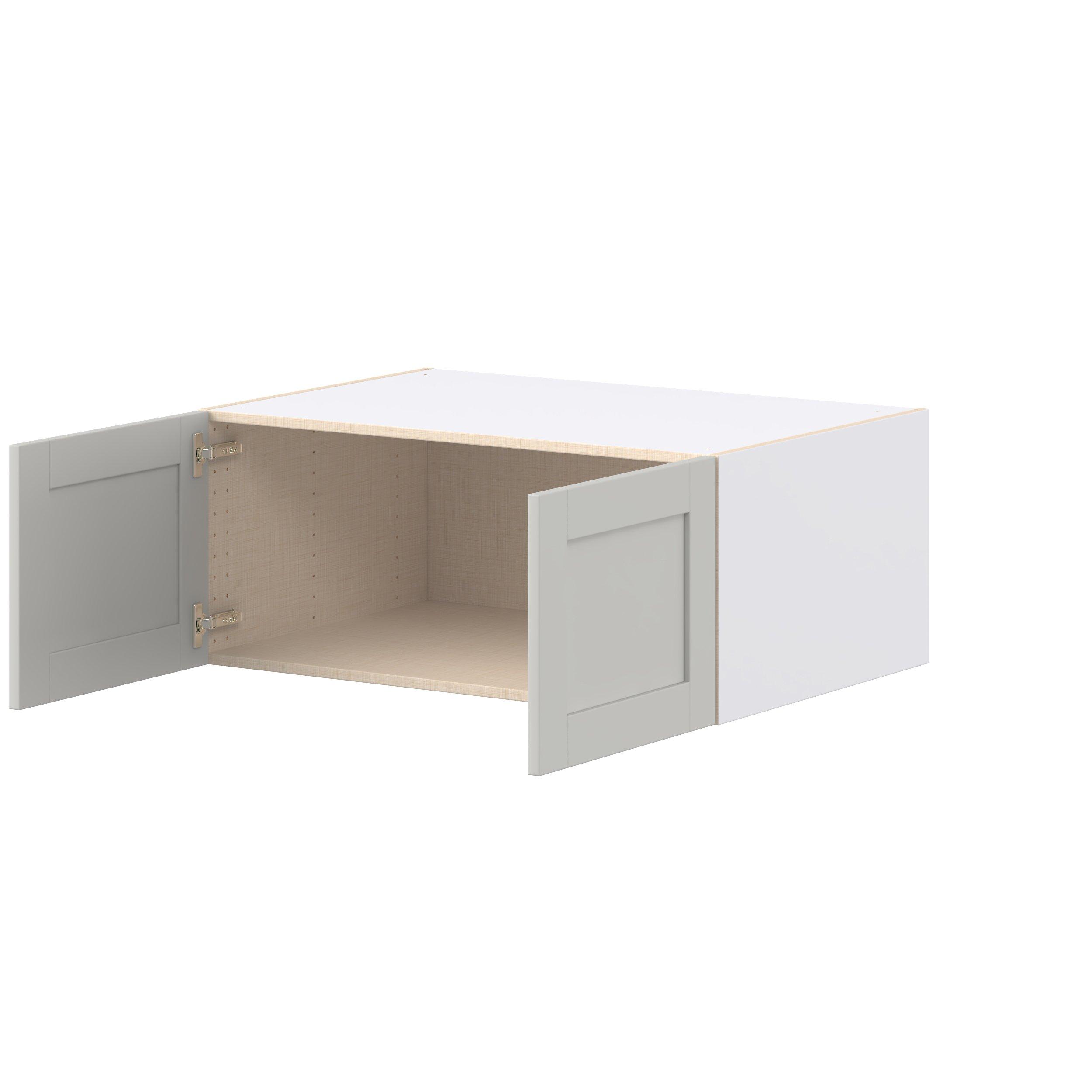 Summerhill 36 in. Light Gray Bridge Wall Cabinet
