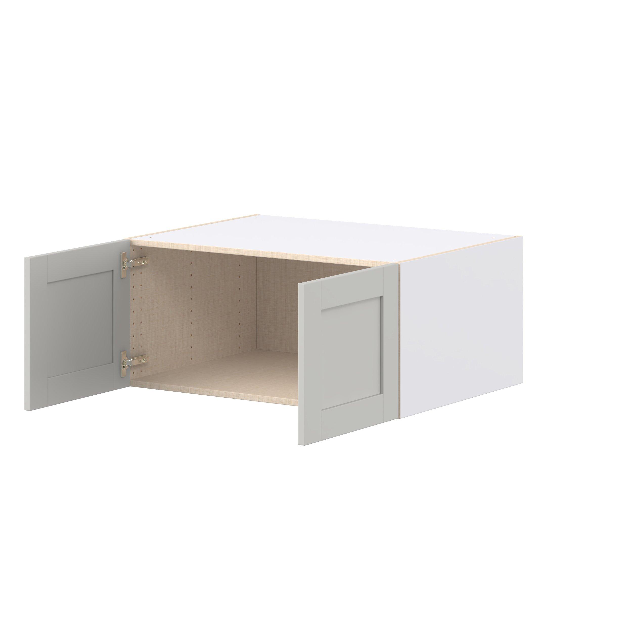 Summerhill 33 in. Light Gray Bridge Wall Cabinet