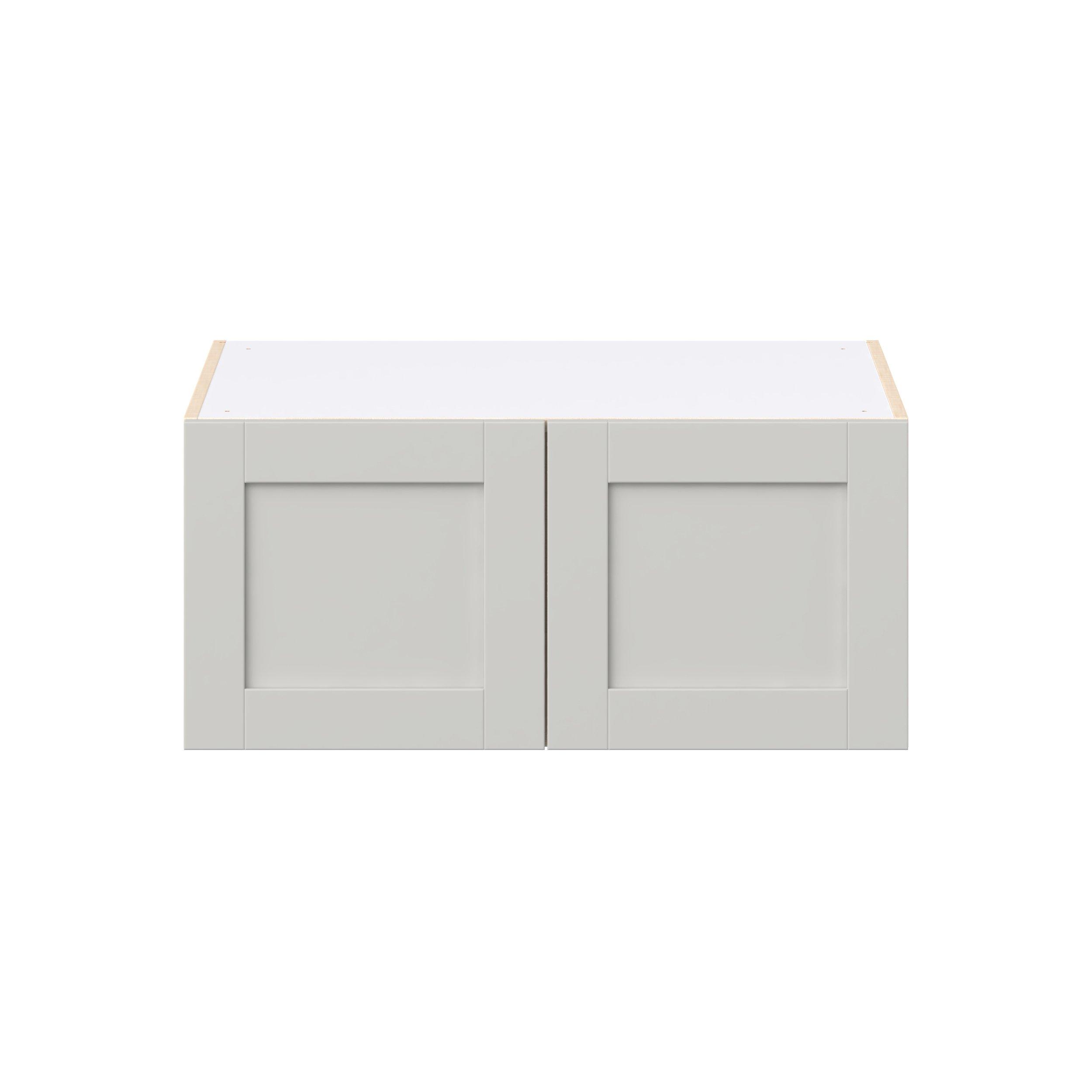 Summerhill 33 in. Light Gray Bridge Wall Cabinet