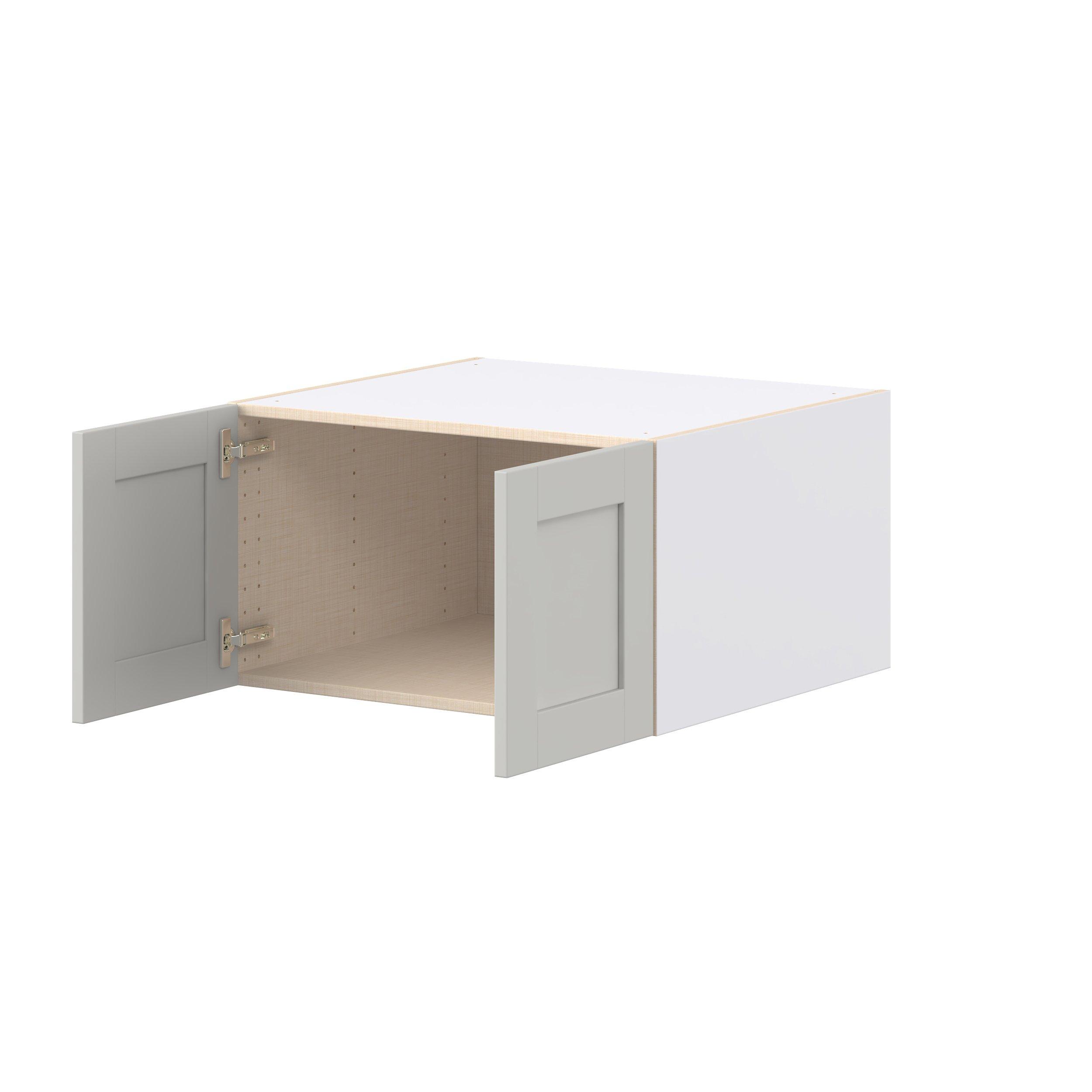 Summerhill 27 in. Light Gray Bridge Wall Cabinet