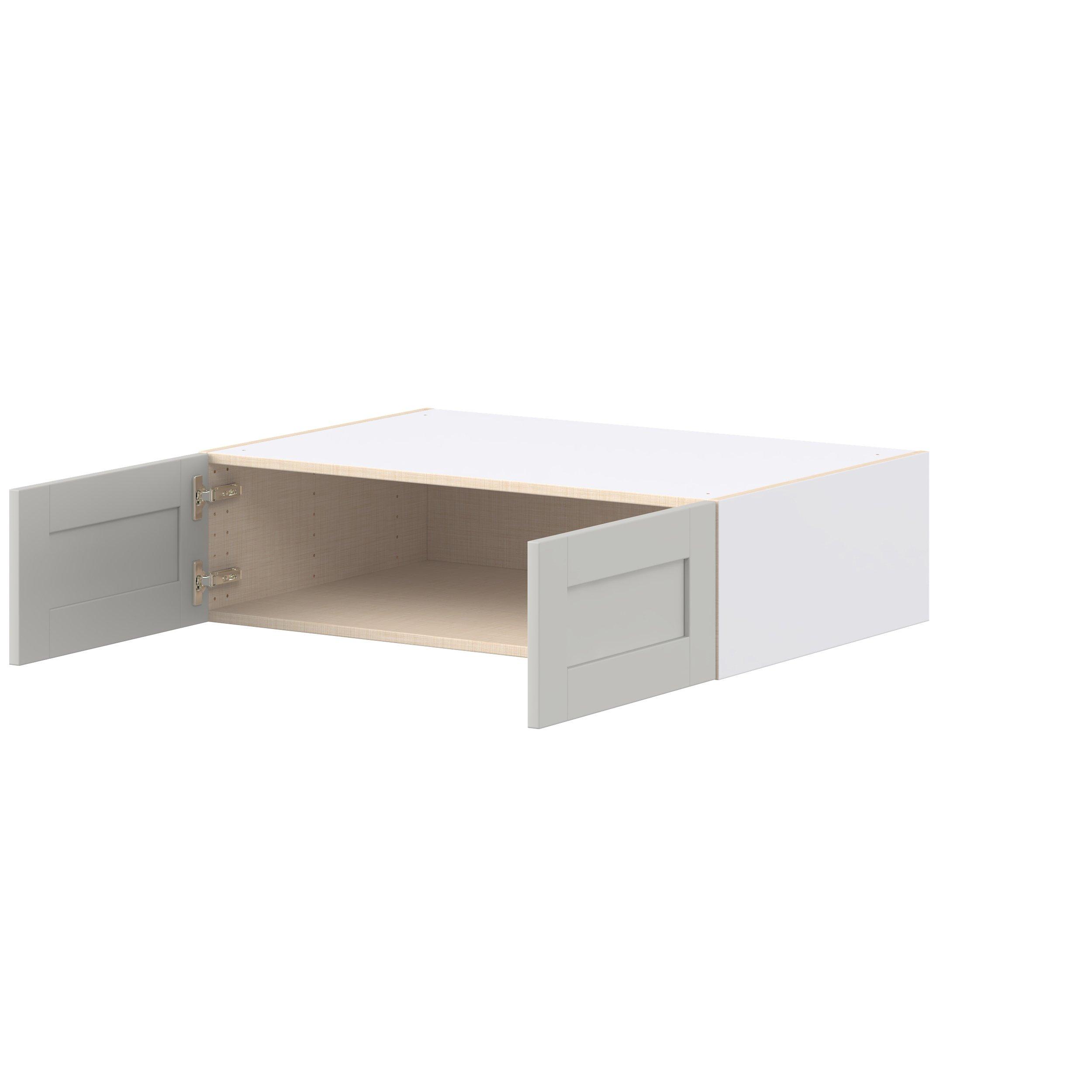 Summerhill 36 in. Light Gray Bridge Wall Cabinet