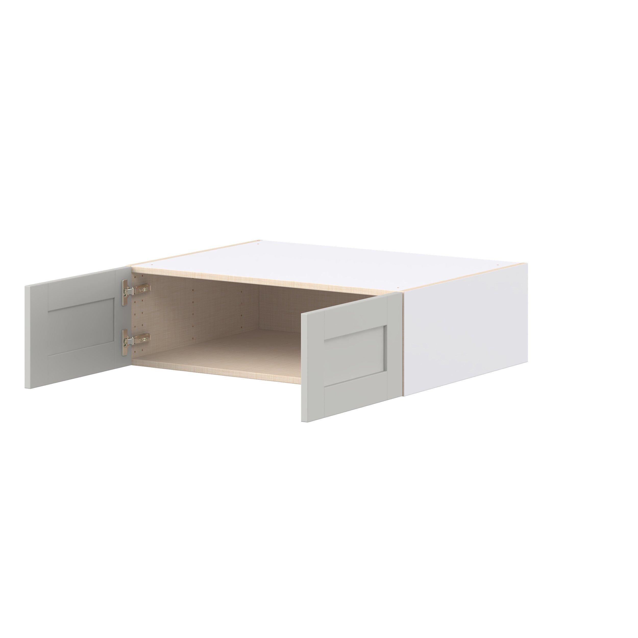 Summerhill 33 in. Light Gray Bridge Wall Cabinet