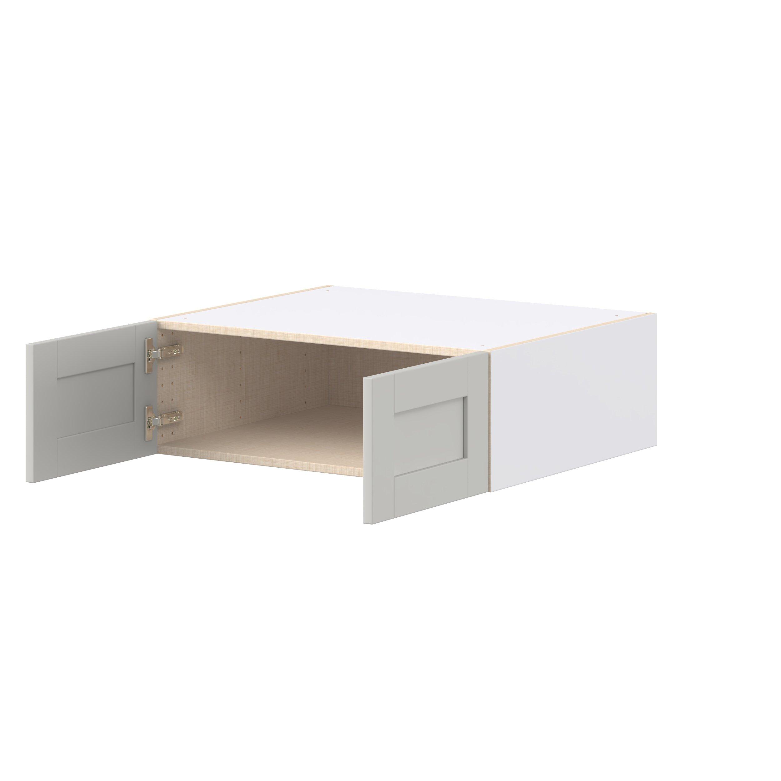 Summerhill 30 in. Light Gray Bridge Wall Cabinet