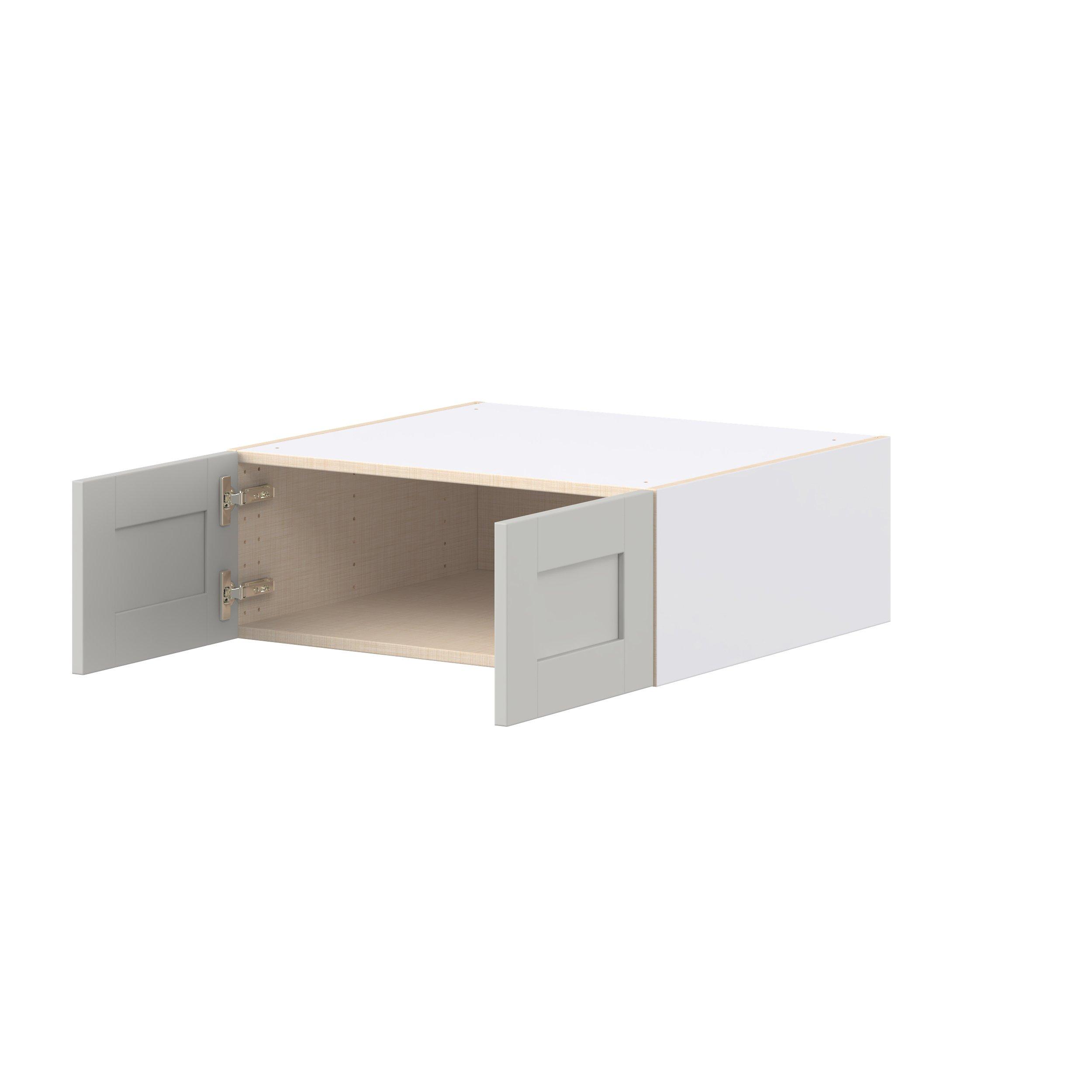 Summerhill 27 in. Light Gray Bridge Wall Cabinet