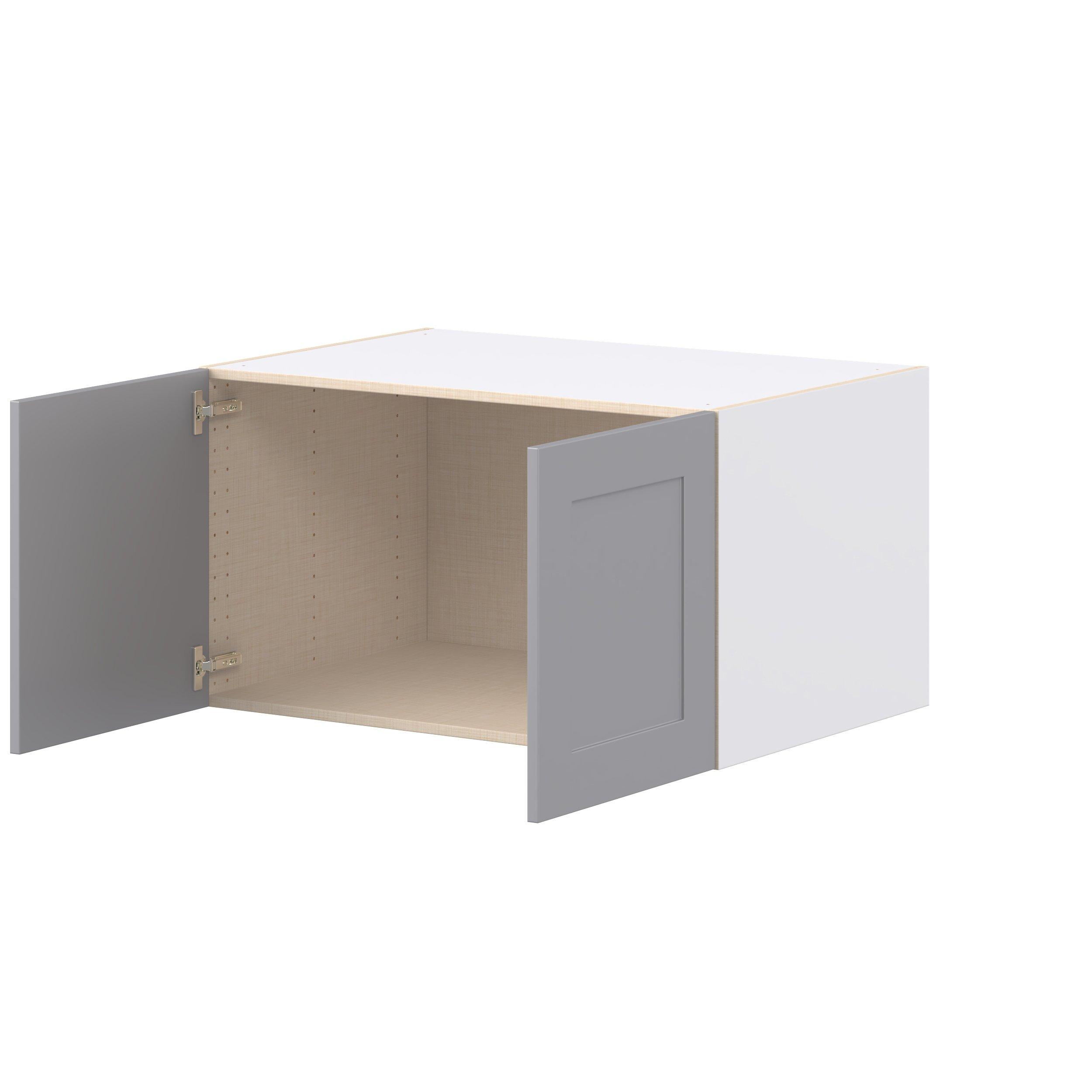 Candler 36 in. Painted Slate Gray Bridge Wall Cabinet
