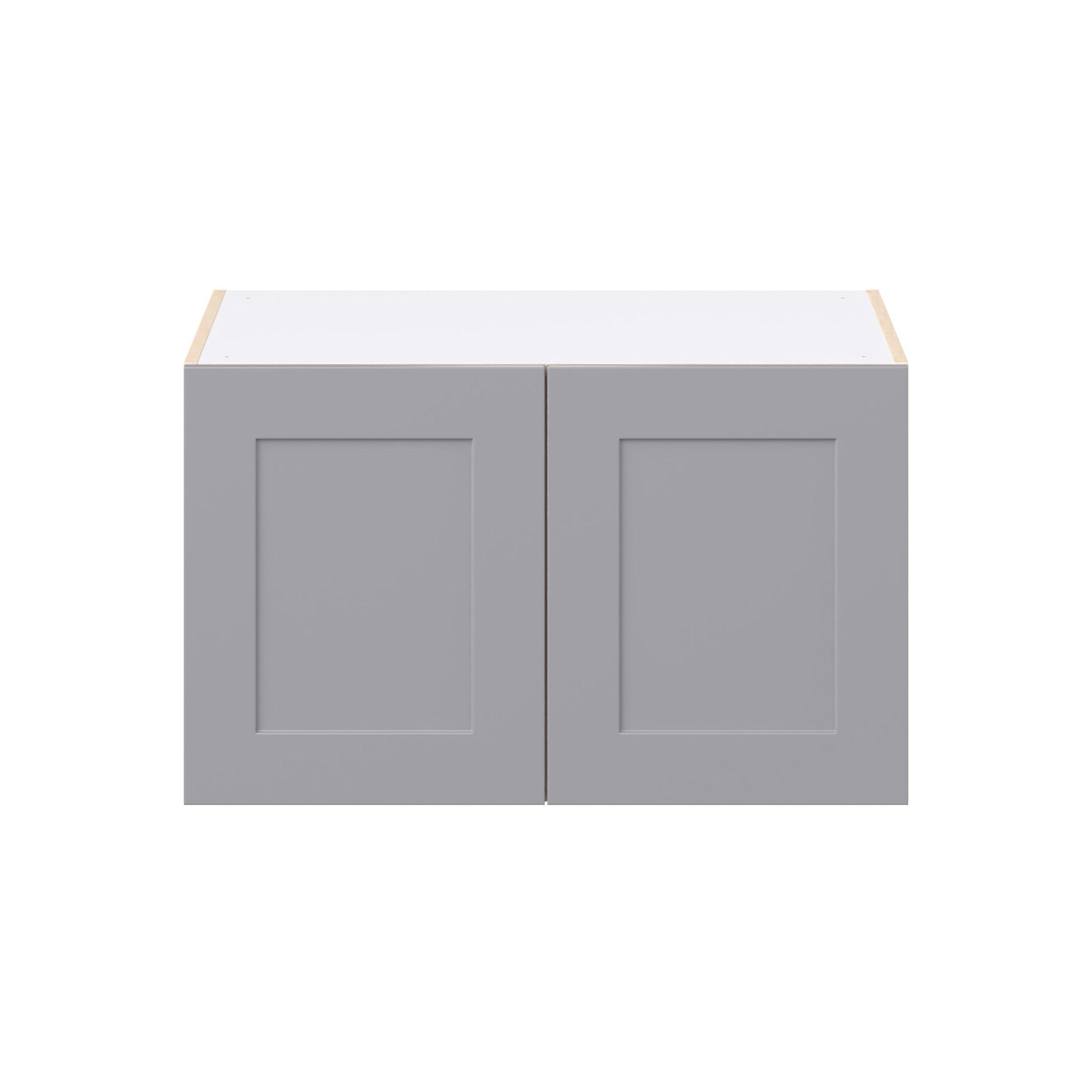 Candler 33 in. Painted Slate Gray Bridge Wall Cabinet