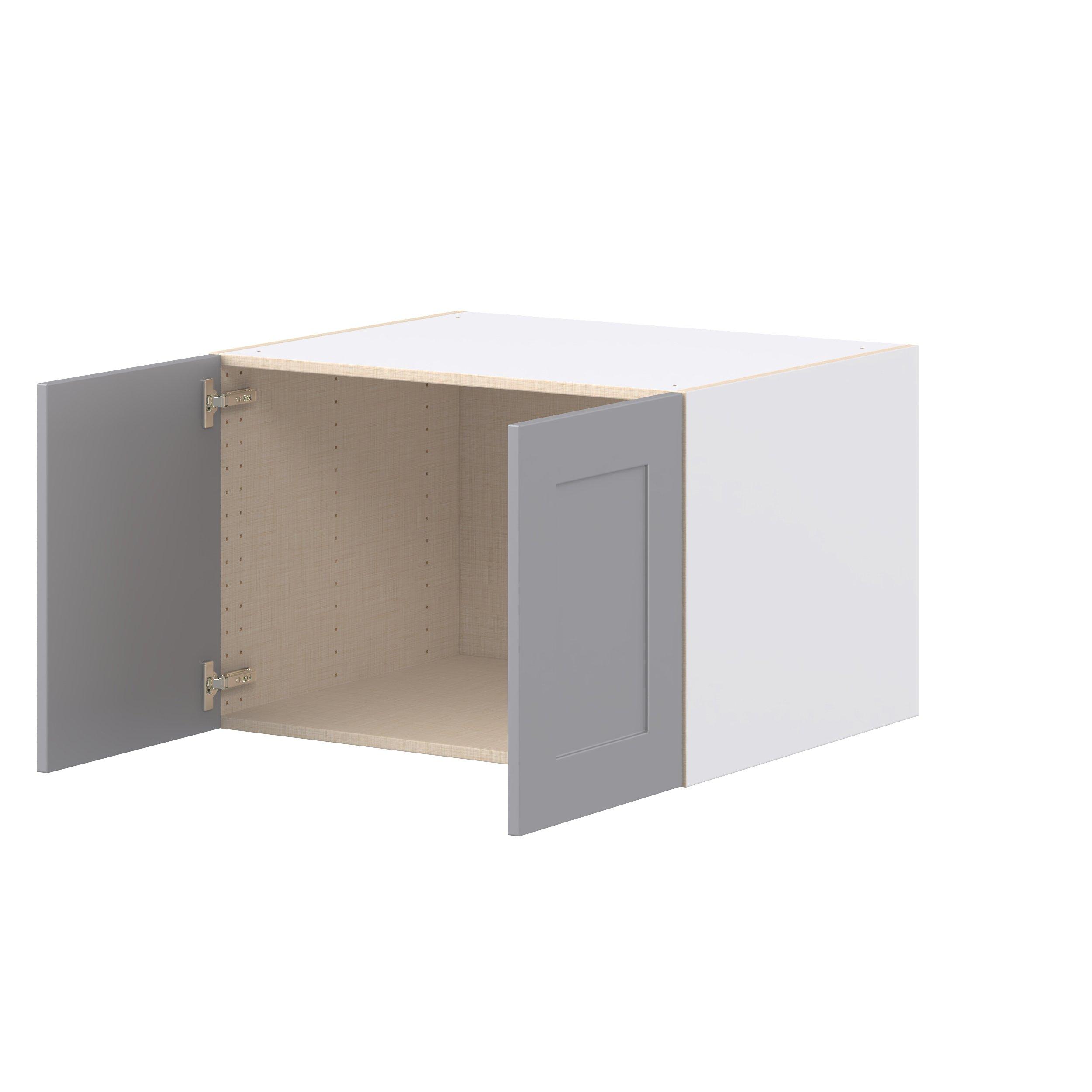 Candler 30 in. Painted Slate Gray Bridge Wall Cabinet