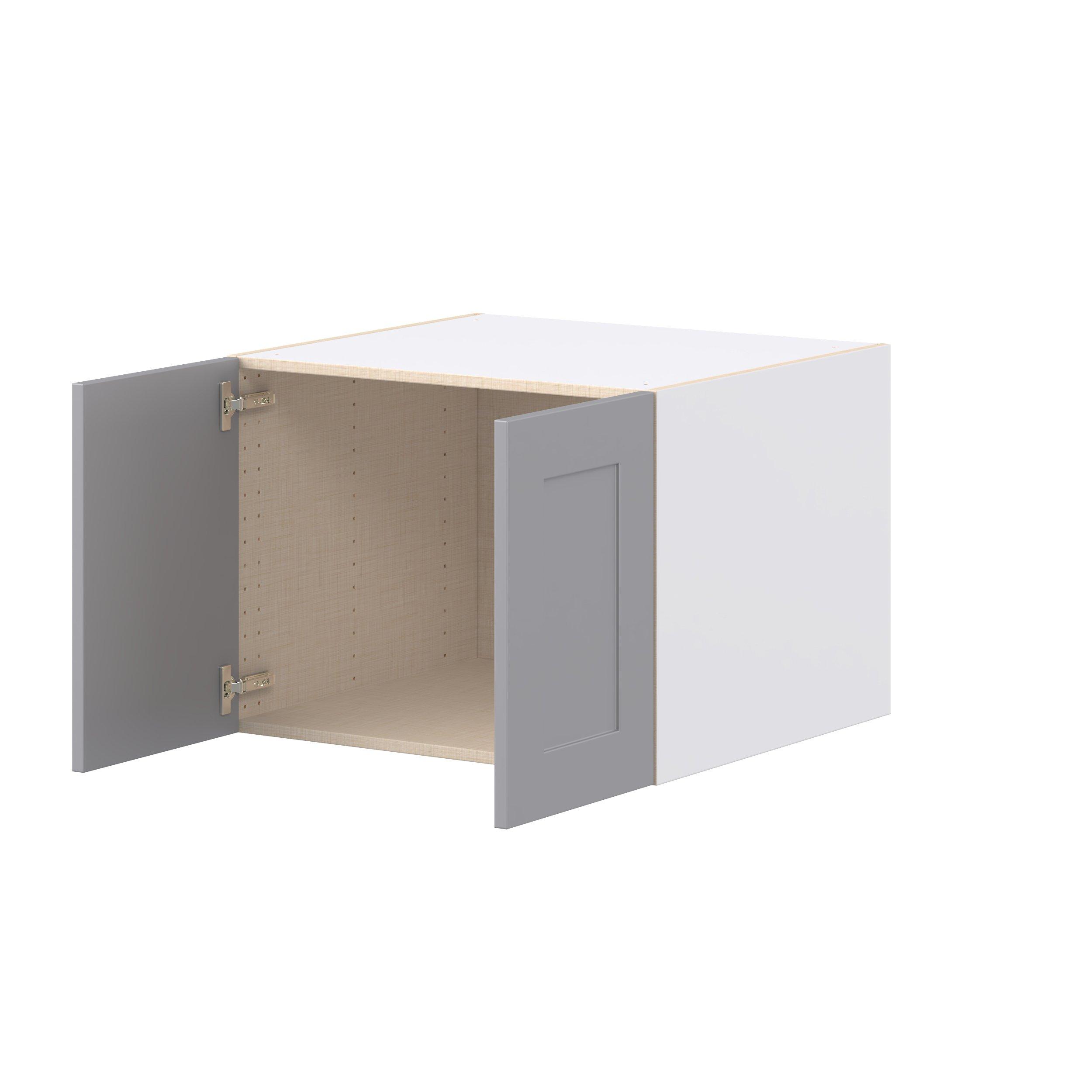 Candler 27 in. Painted Slate Gray Bridge Wall Cabinet