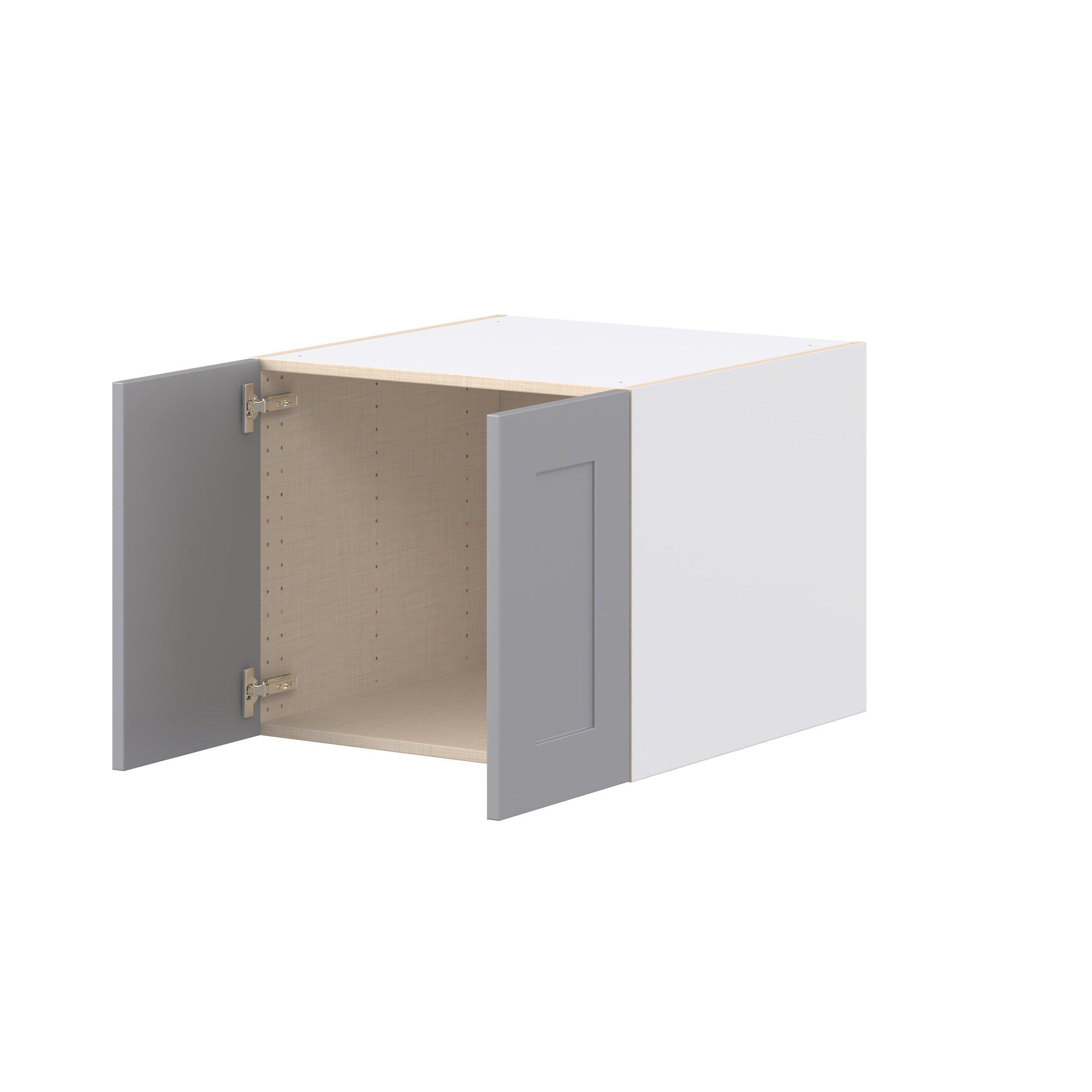 Candler 24 in. Painted Slate Gray Bridge Wall Cabinet