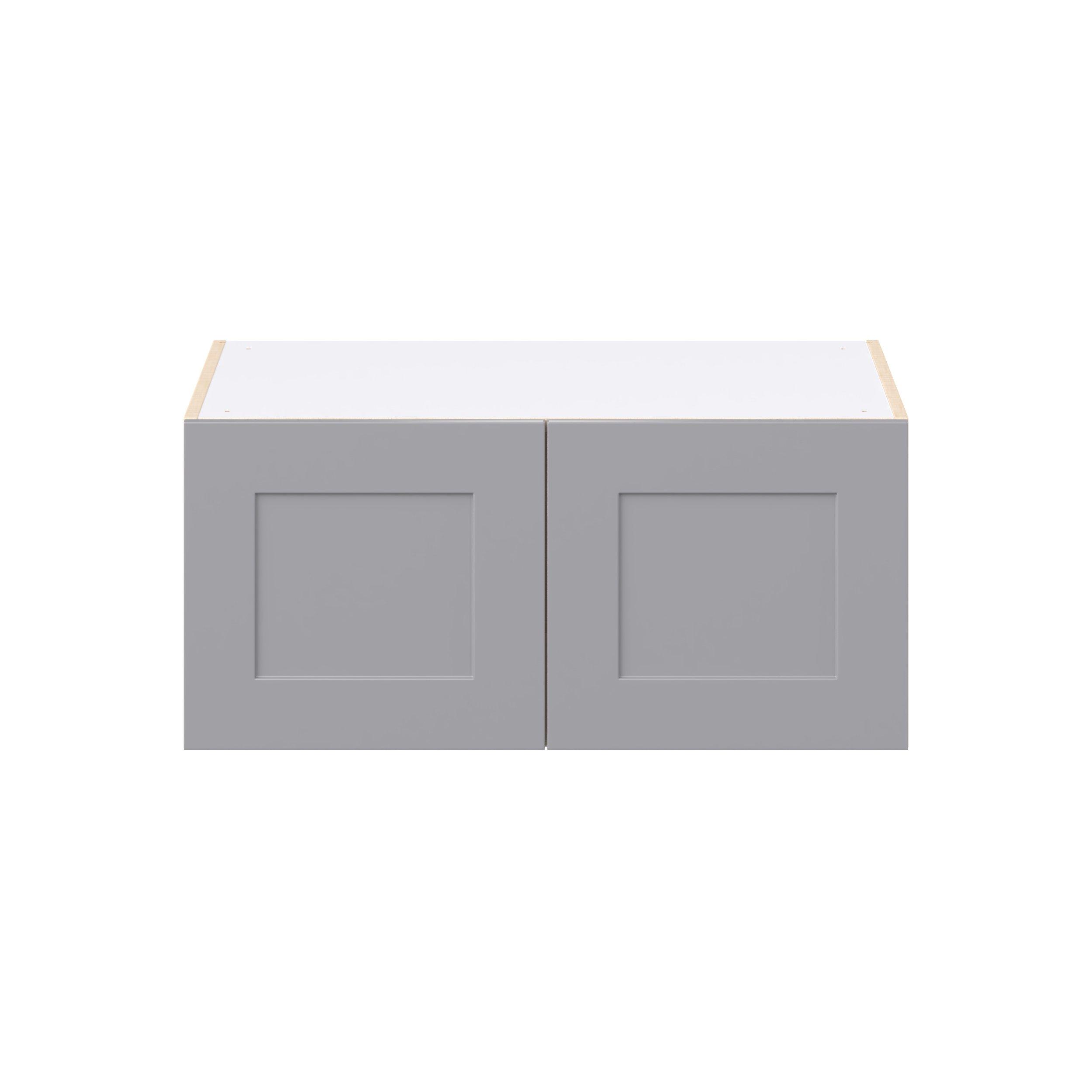 Candler 33 in. Painted Slate Gray Bridge Wall Cabinet