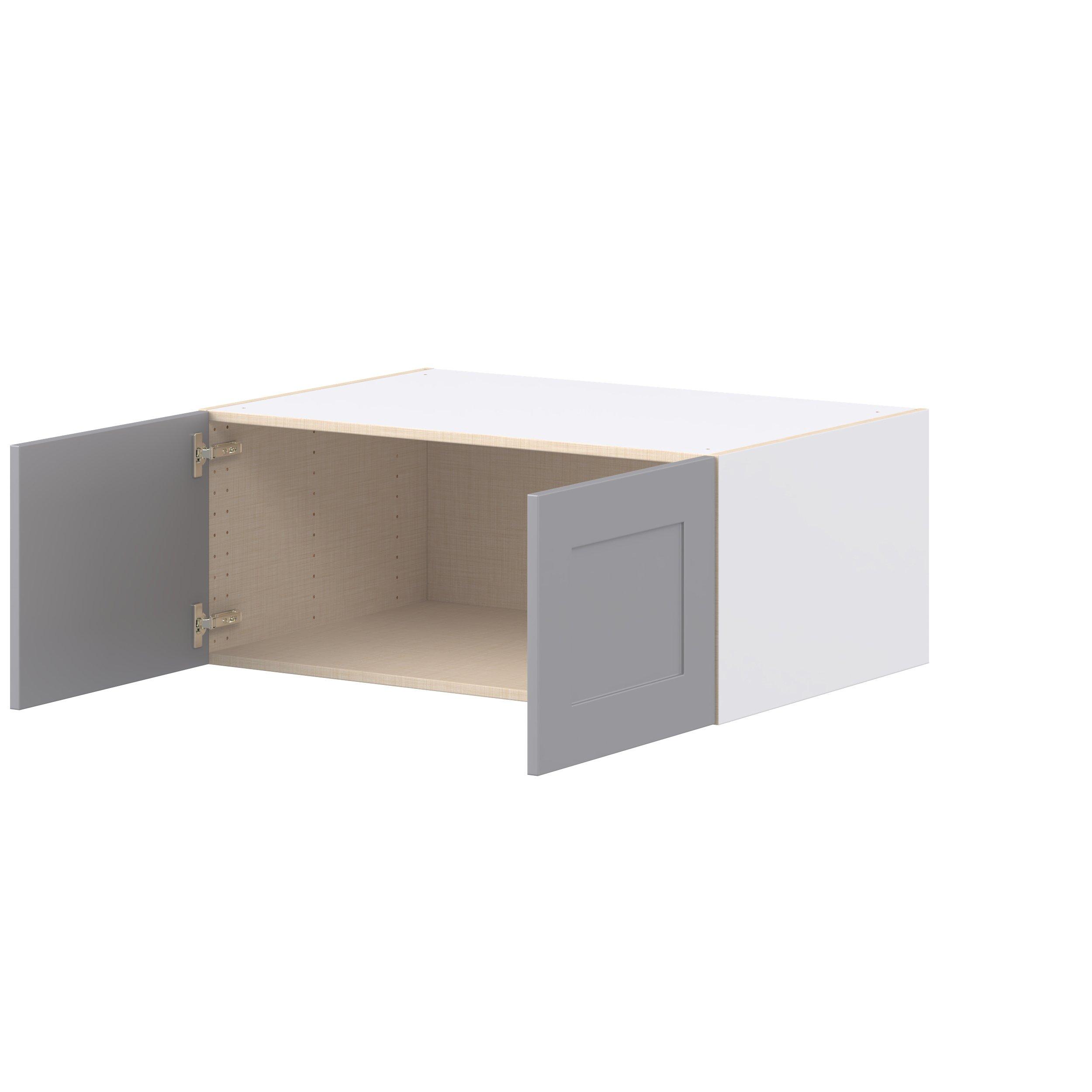 Candler 36 in. Painted Slate Gray Bridge Wall Cabinet