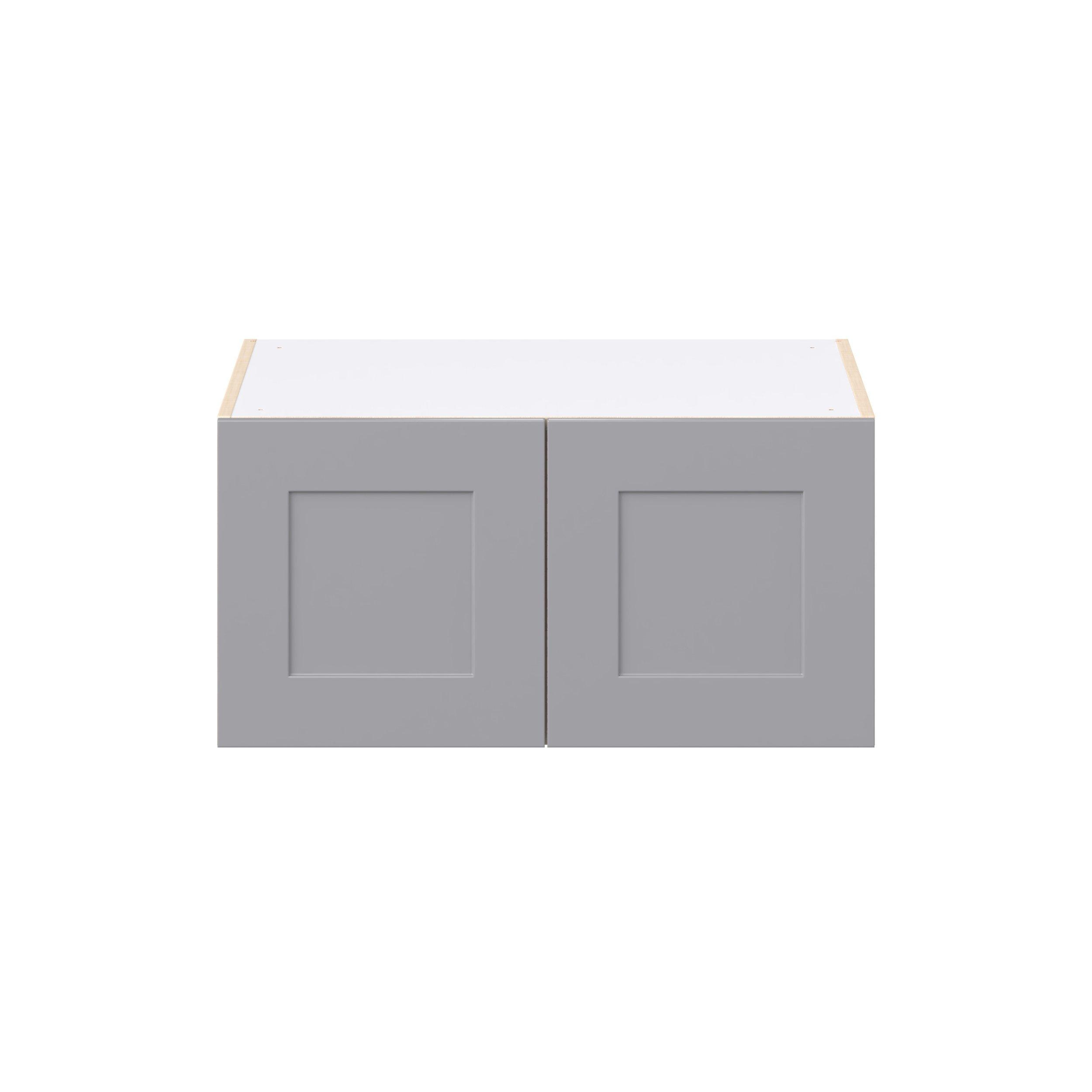 Candler 30 in. Painted Slate Gray Bridge Wall Cabinet