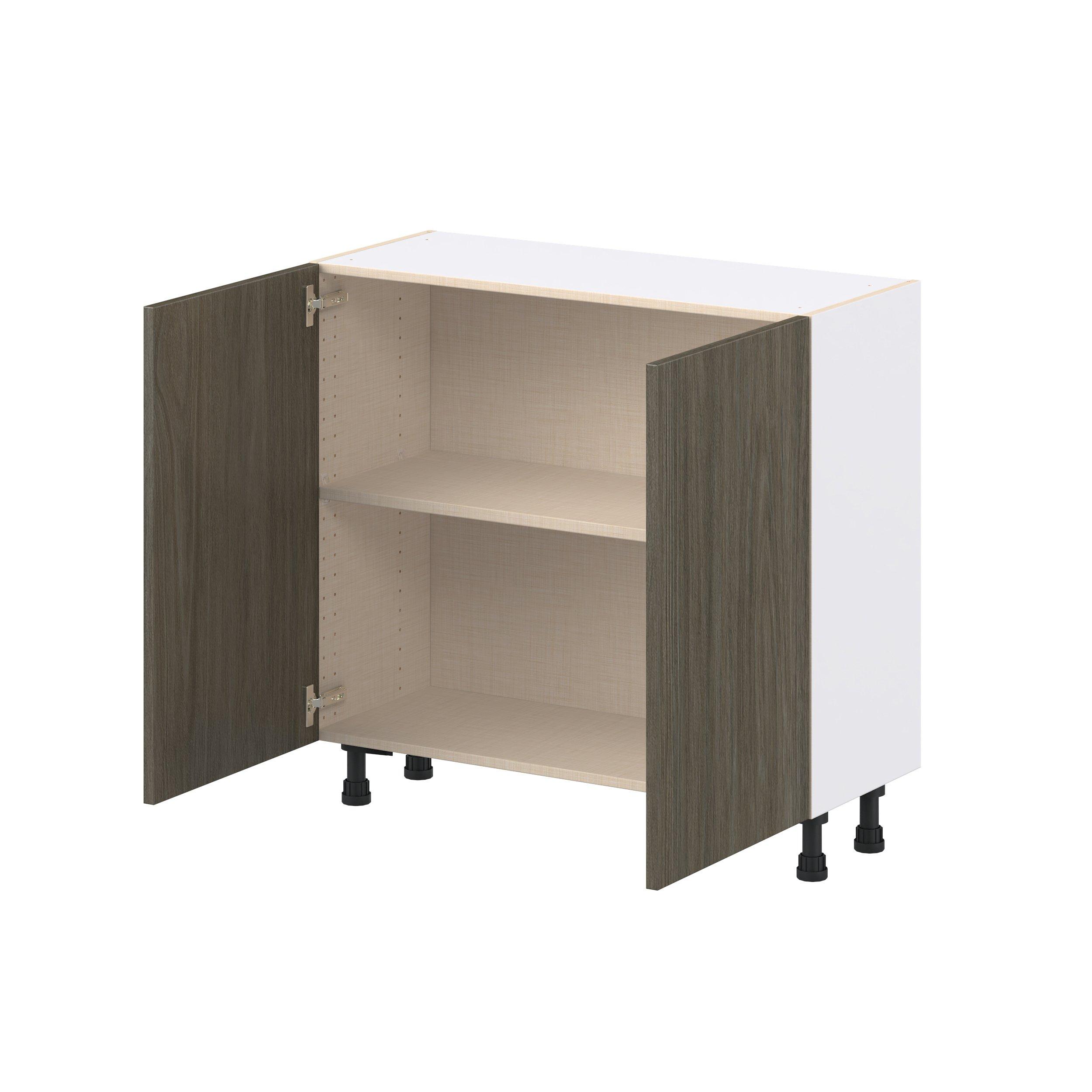 Glenwood 36 in. Burnt Walnut Shallow Base Cabinet