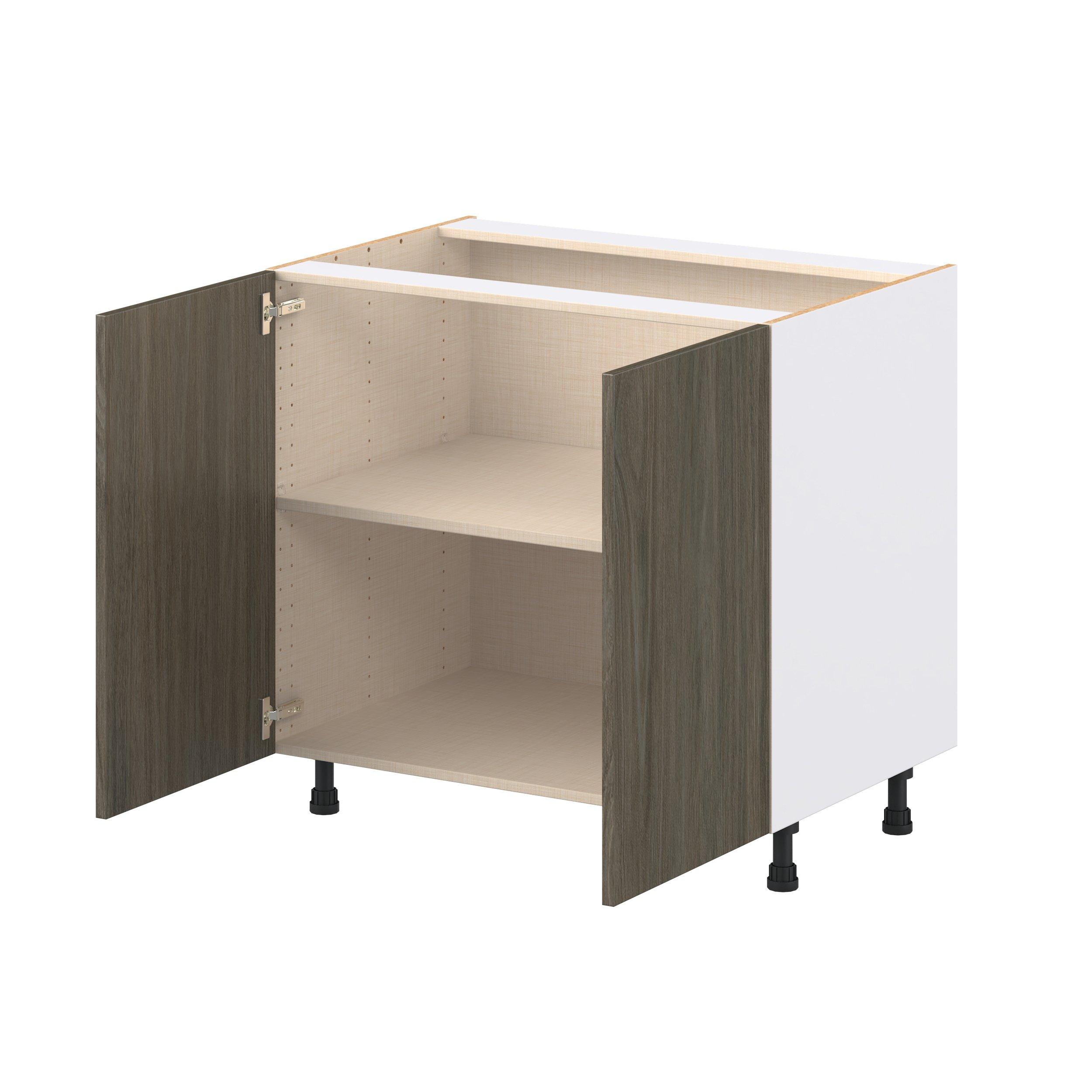 Glenwood 36 in. Burnt Walnut Shallow Base Cabinet