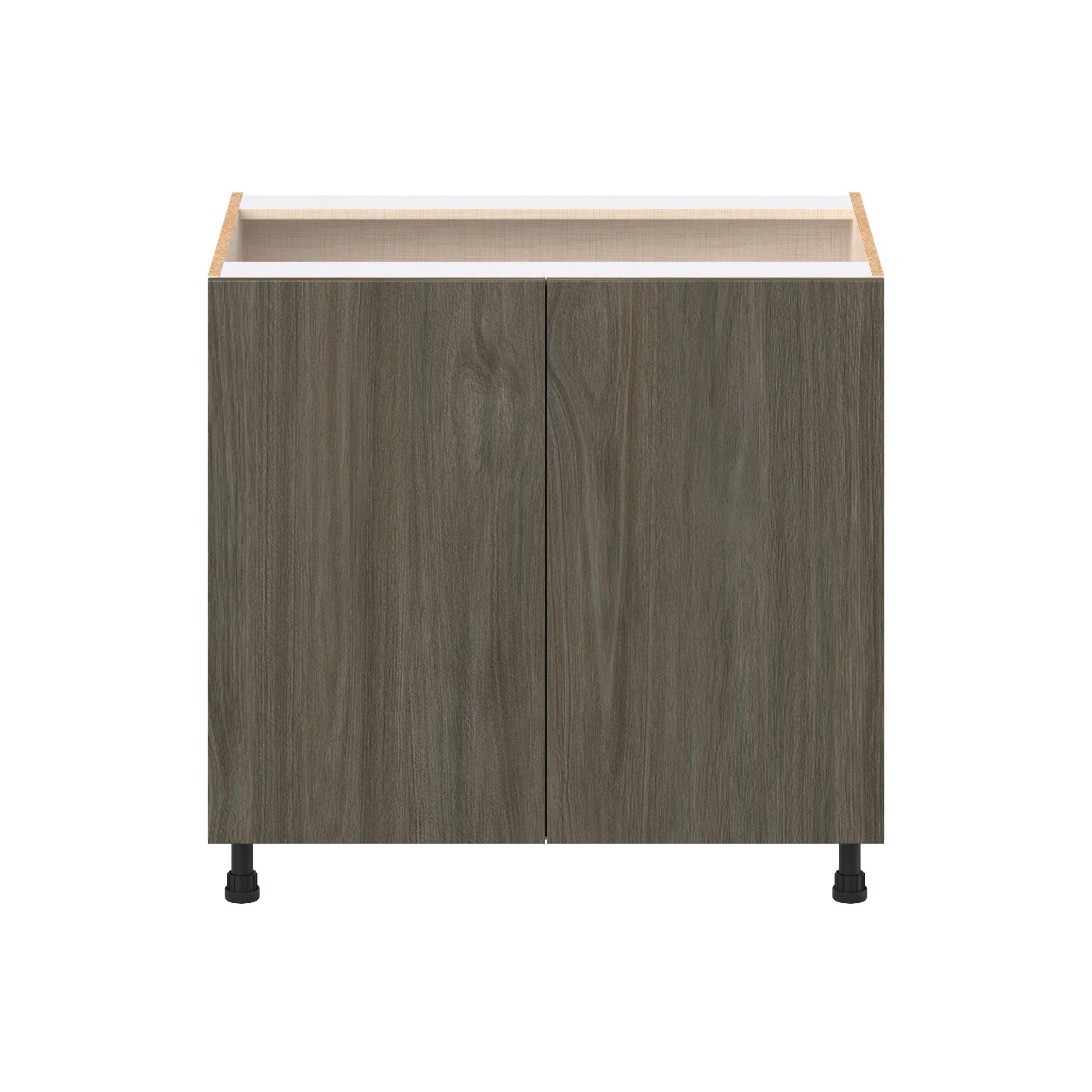 Glenwood 36 in. Burnt Walnut Shallow Base Cabinet