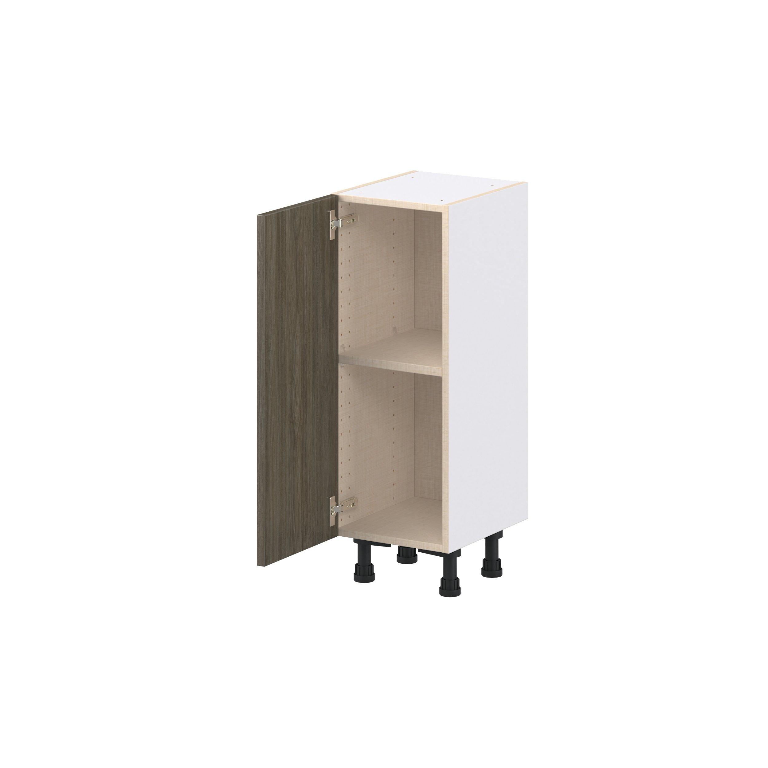 Glenwood 13 in. Burnt Walnut Shallow Base Cabinet