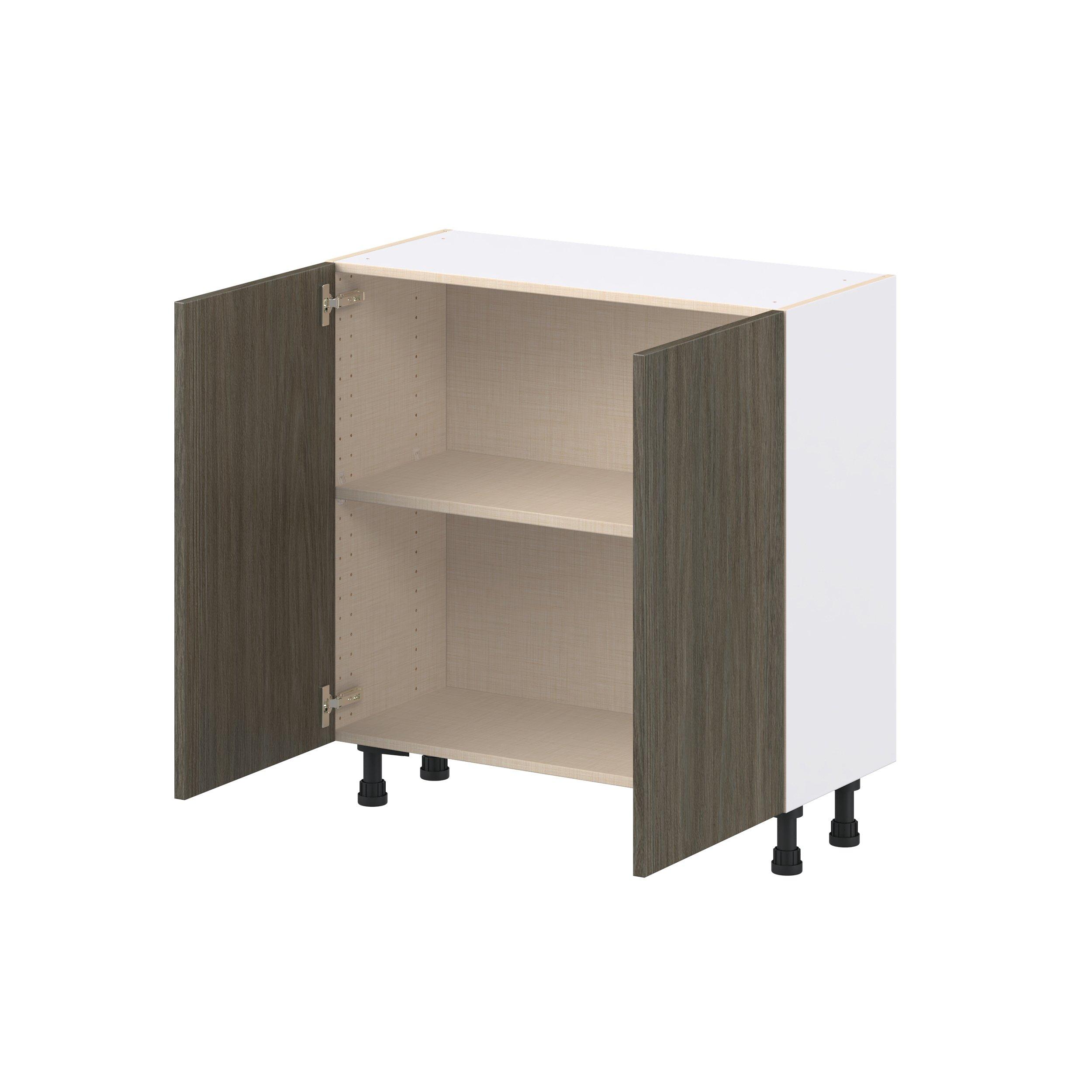 Glenwood 33 in. Burnt Walnut Shallow Base Cabinet
