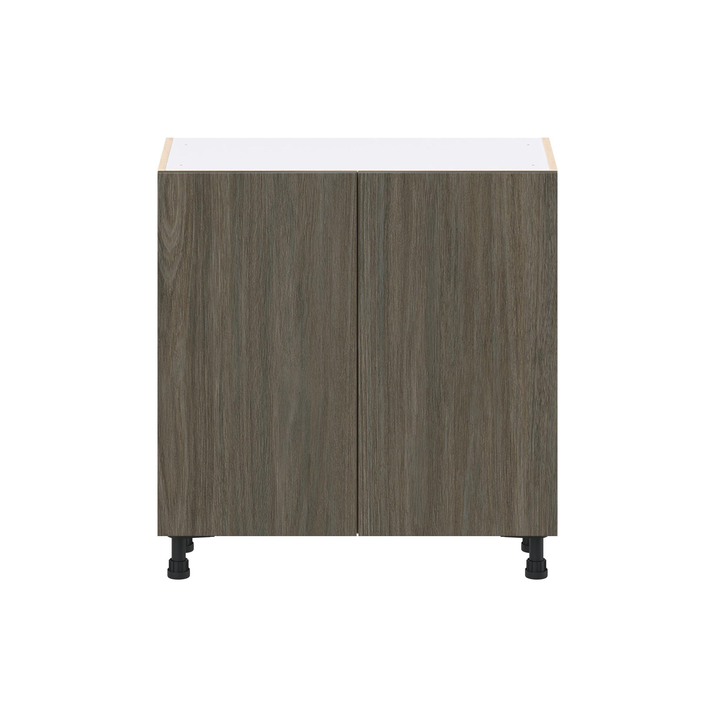 Glenwood 33 in. Burnt Walnut Shallow Base Cabinet