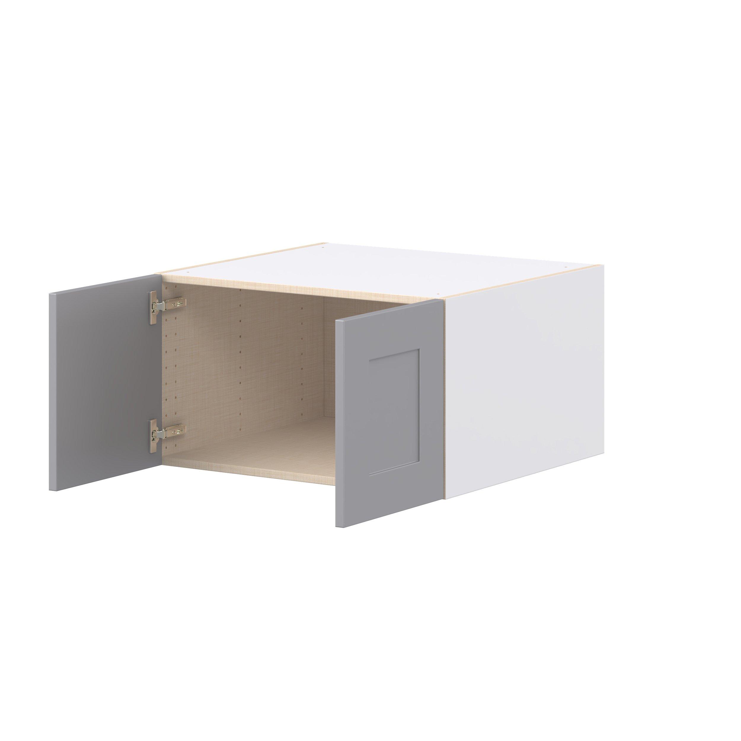Candler 27 in. Painted Slate Gray Bridge Wall Cabinet
