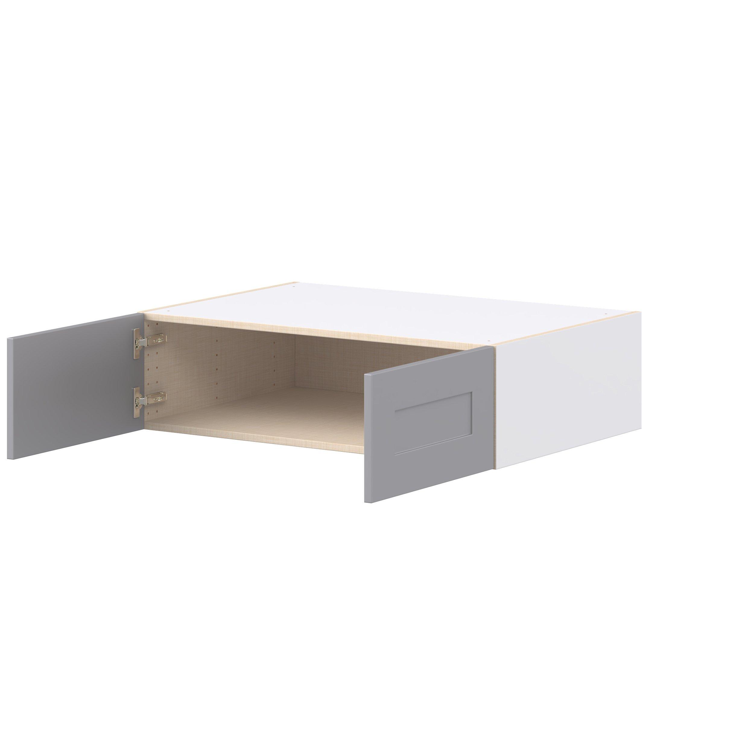 Candler 36 in. Painted Slate Gray Bridge Wall Cabinet