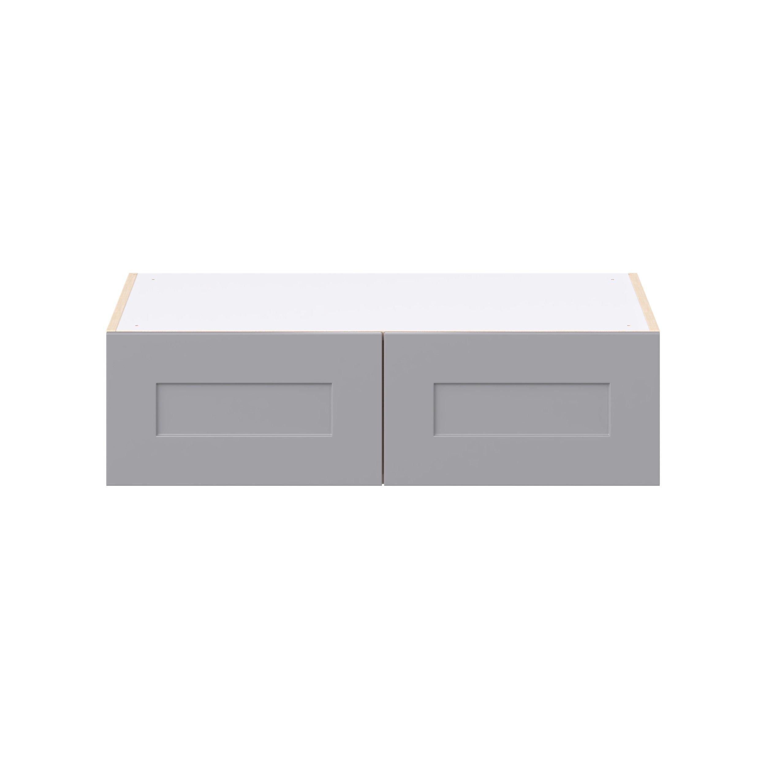Candler 36 in. Painted Slate Gray Bridge Wall Cabinet