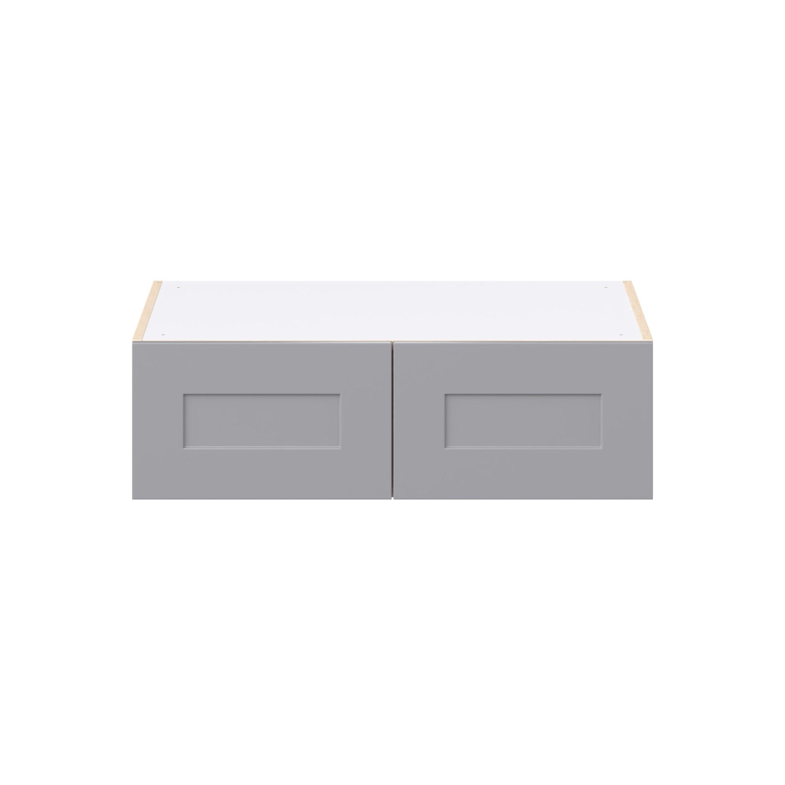 Candler 33 in. Painted Slate Gray Bridge Wall Cabinet