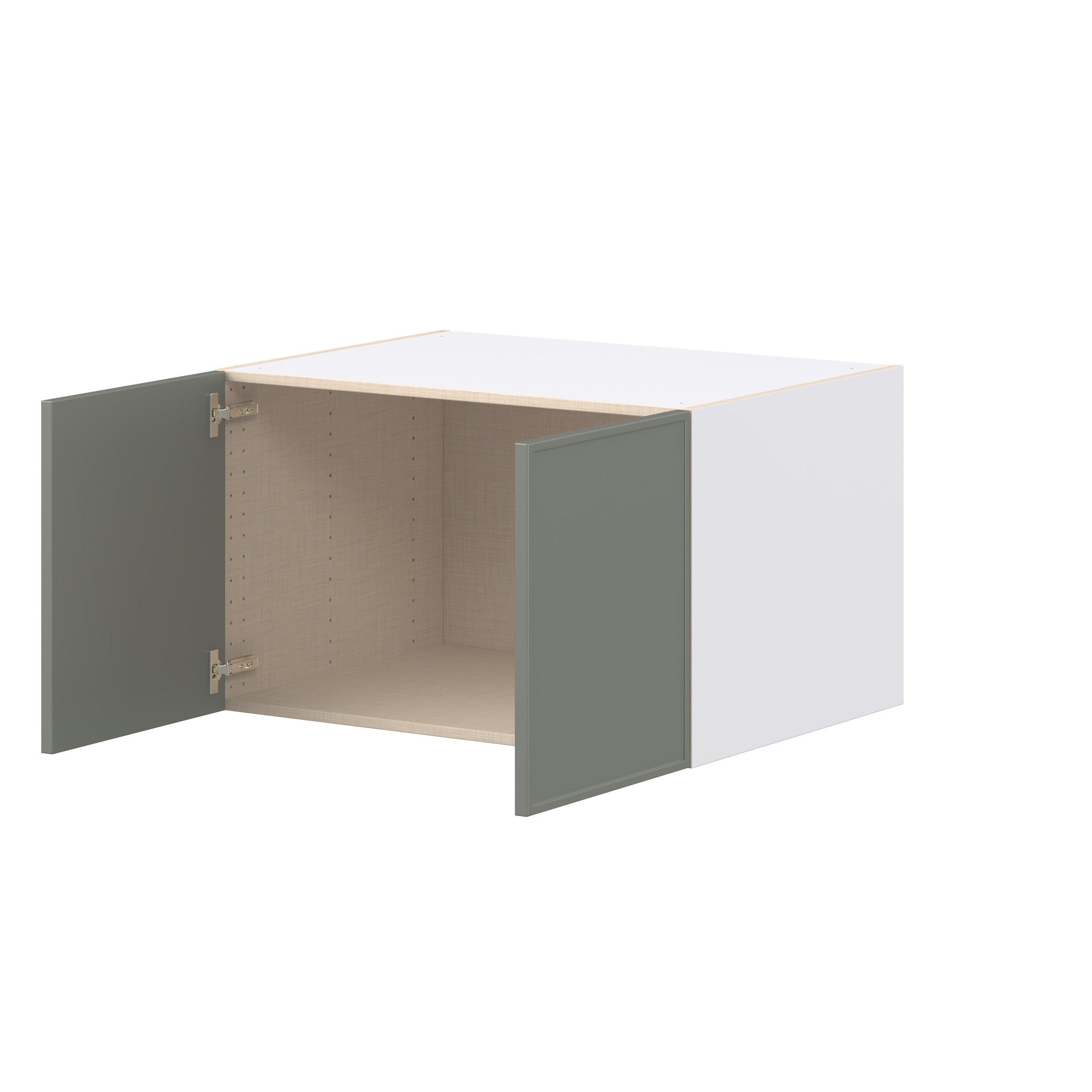 Linden 33 in. Painted Moss Green Bridge Wall Cabinet