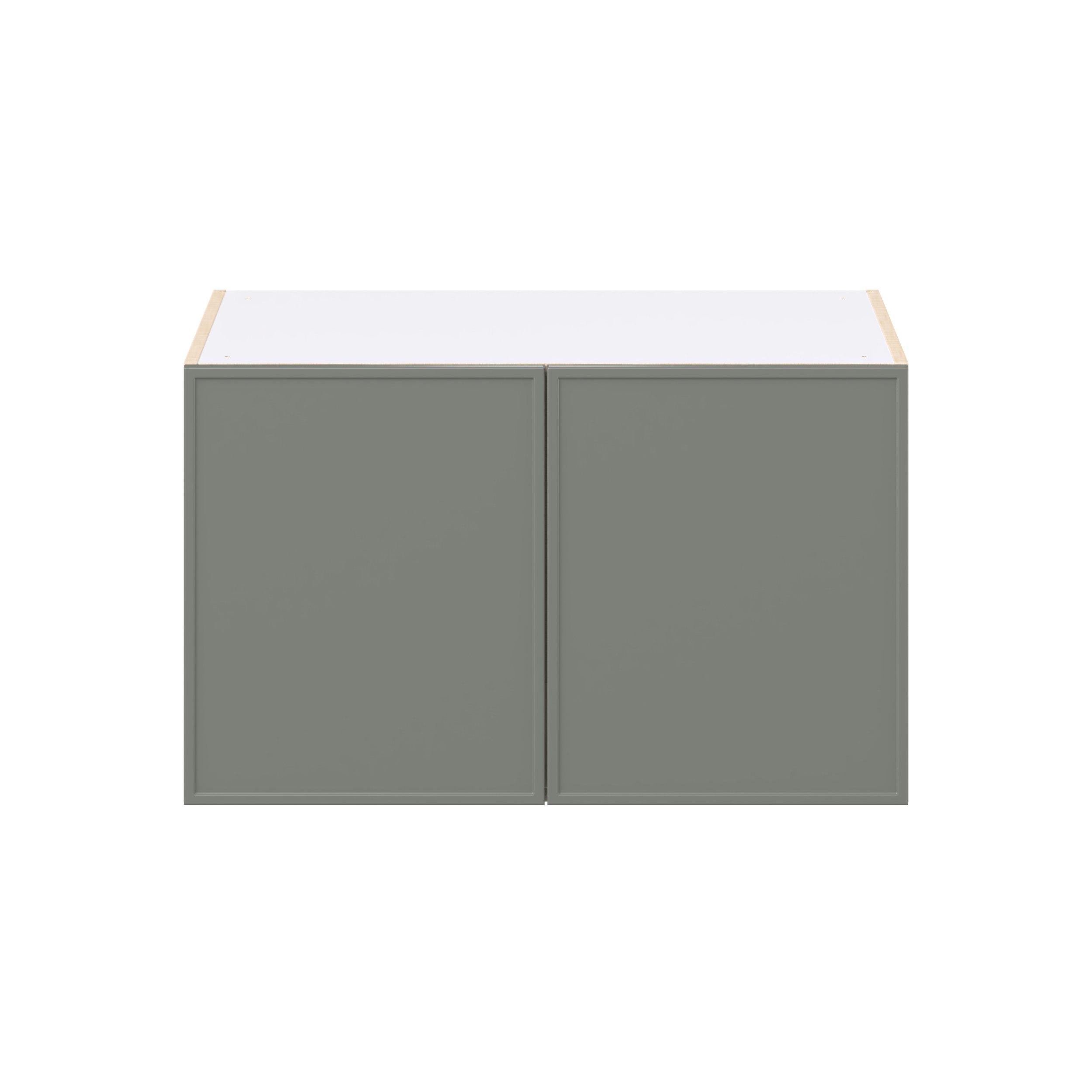 Linden 33 in. Painted Moss Green Bridge Wall Cabinet