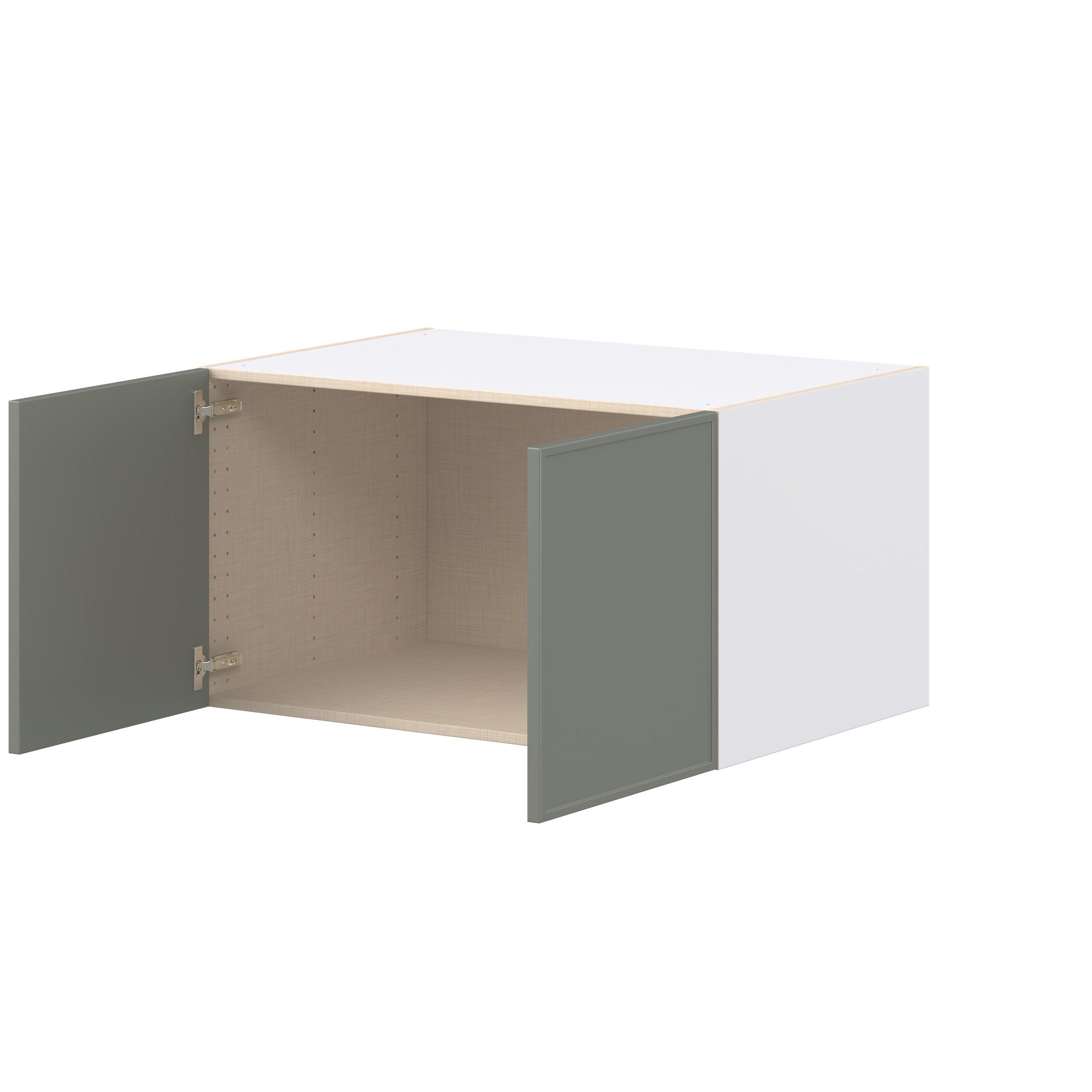 Linden 36 in. Painted Moss Green Bridge Wall Cabinet