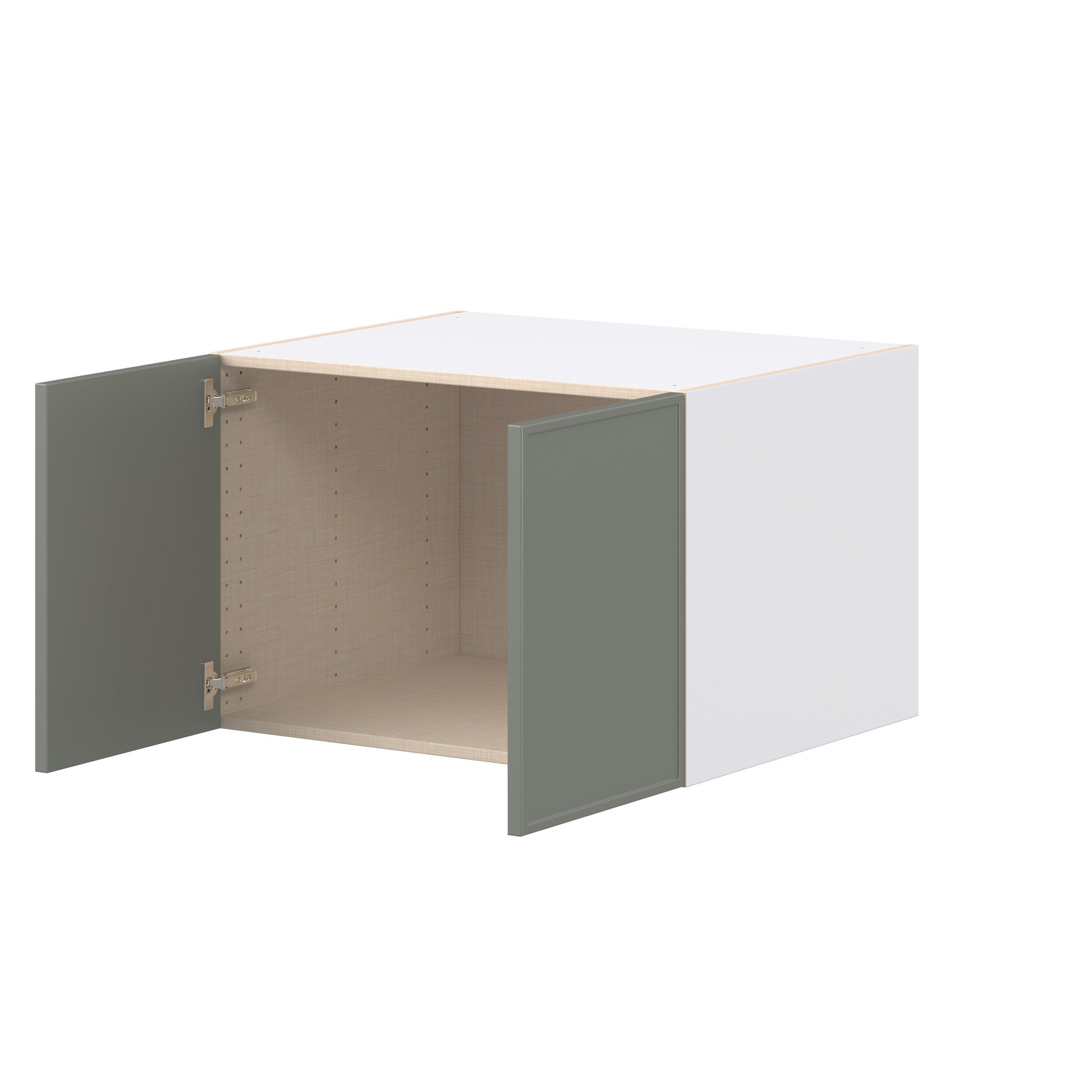Linden 30 in. Painted Moss Green Bridge Wall Cabinet