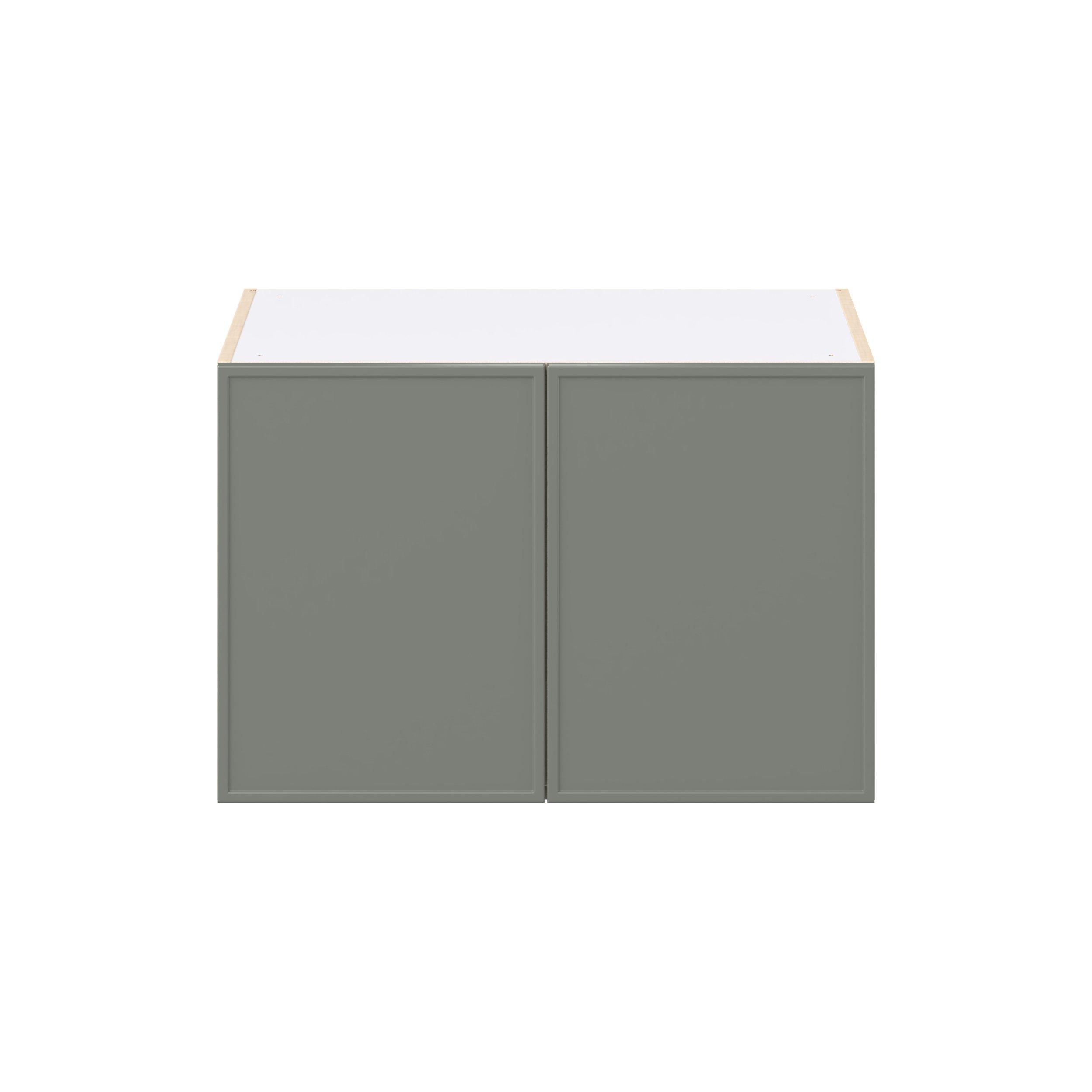 Linden 30 in. Painted Moss Green Bridge Wall Cabinet