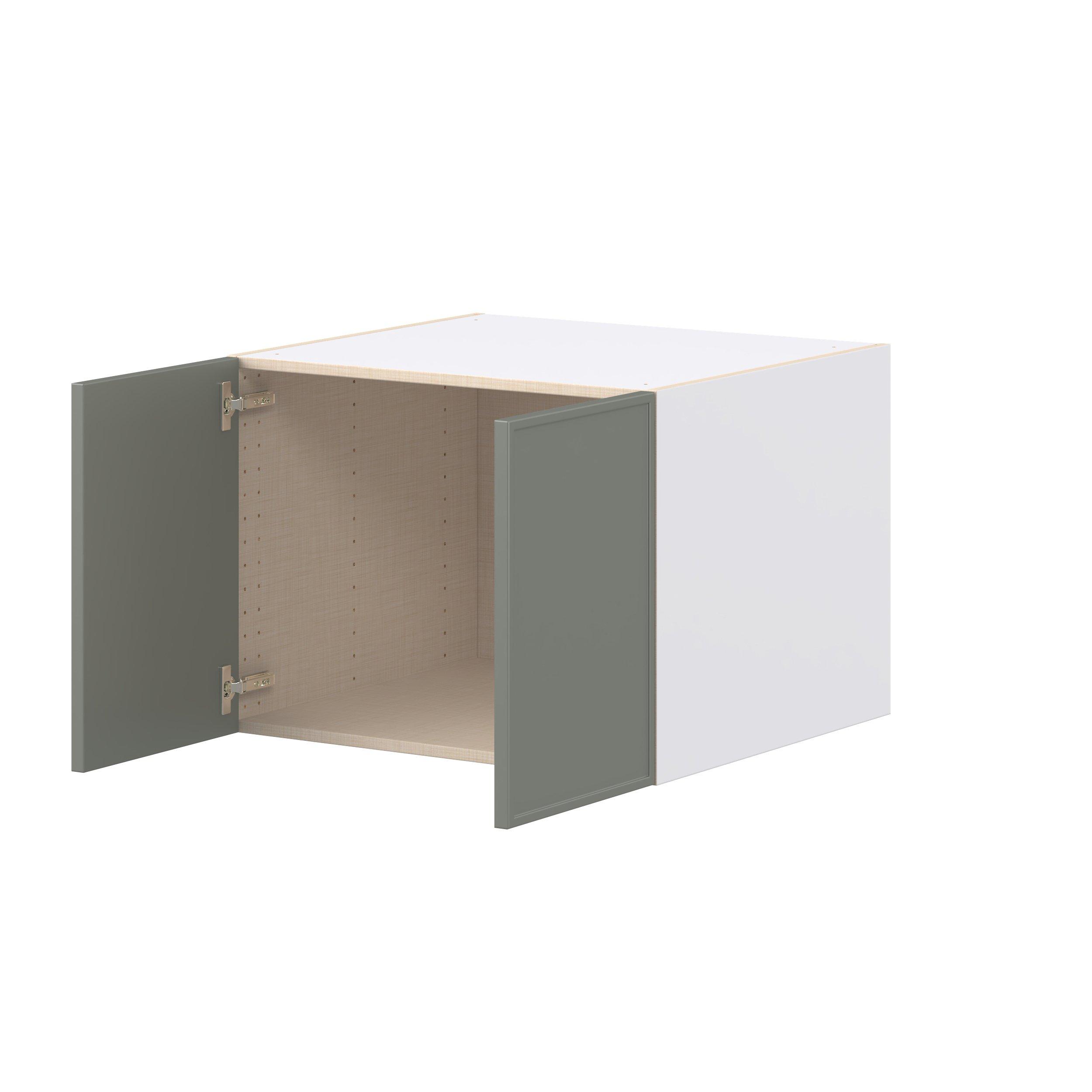 Linden 27 in. Painted Moss Green Bridge Wall Cabinet