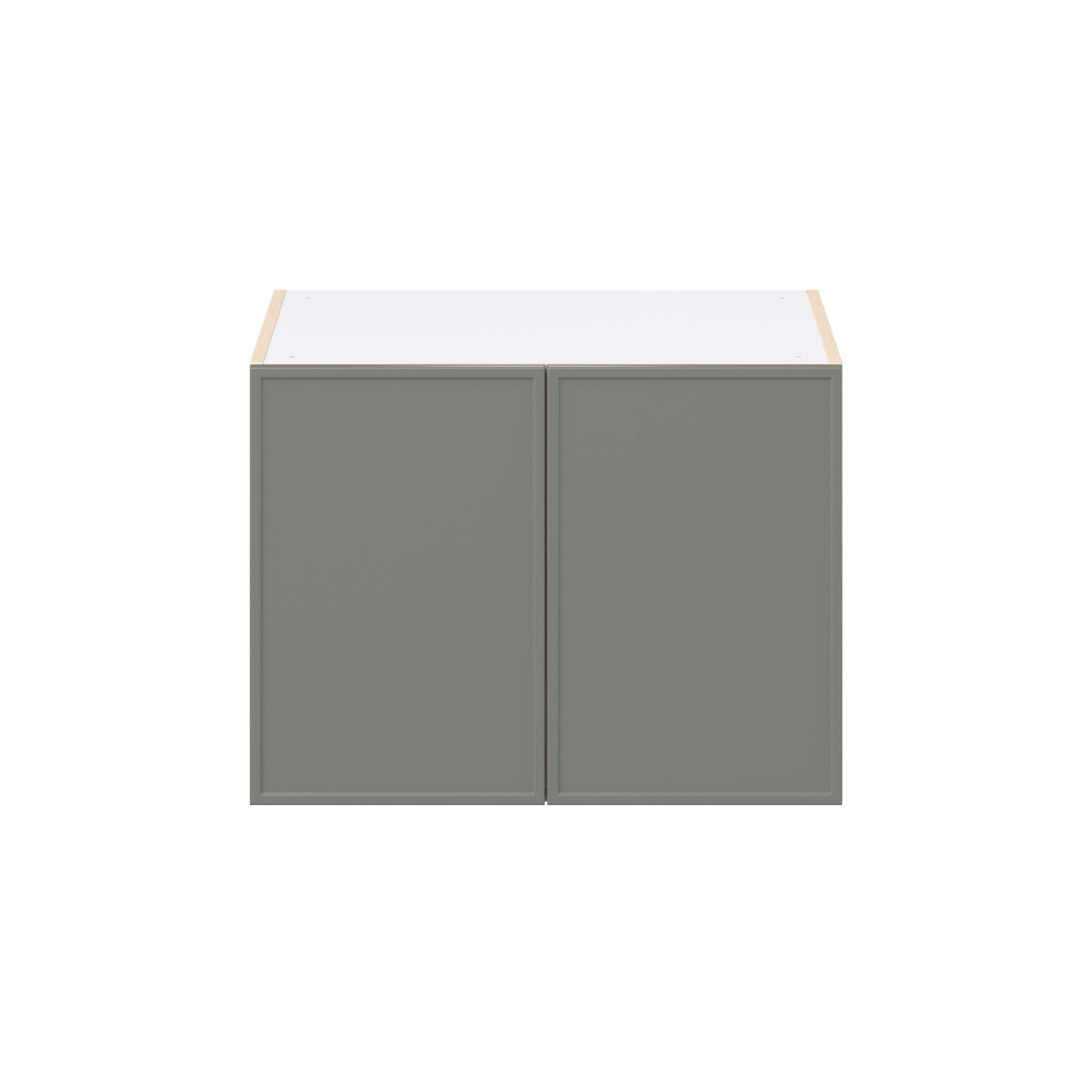 Linden 27 in. Painted Moss Green Bridge Wall Cabinet