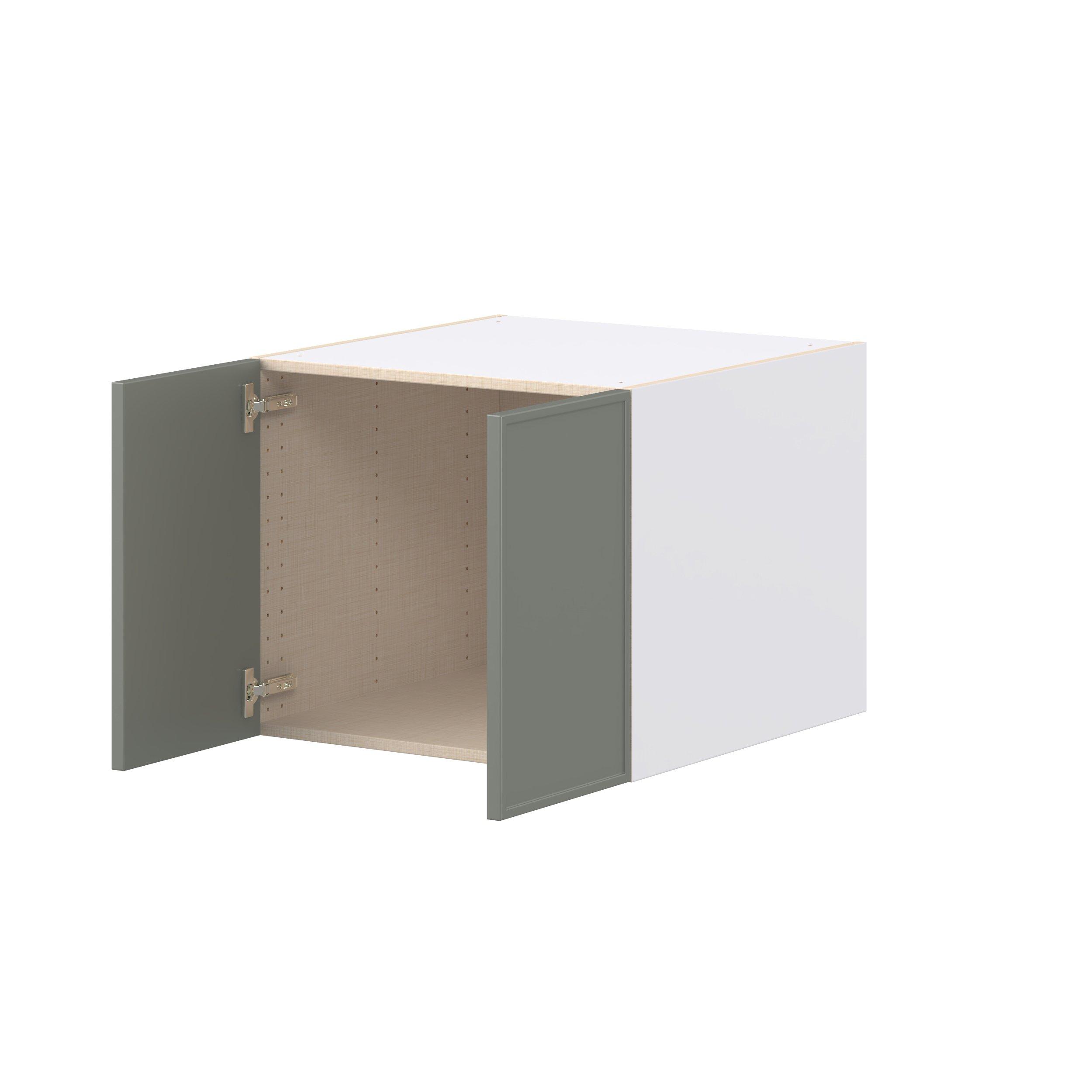Linden 24 in. Painted Moss Green Bridge Wall Cabinet