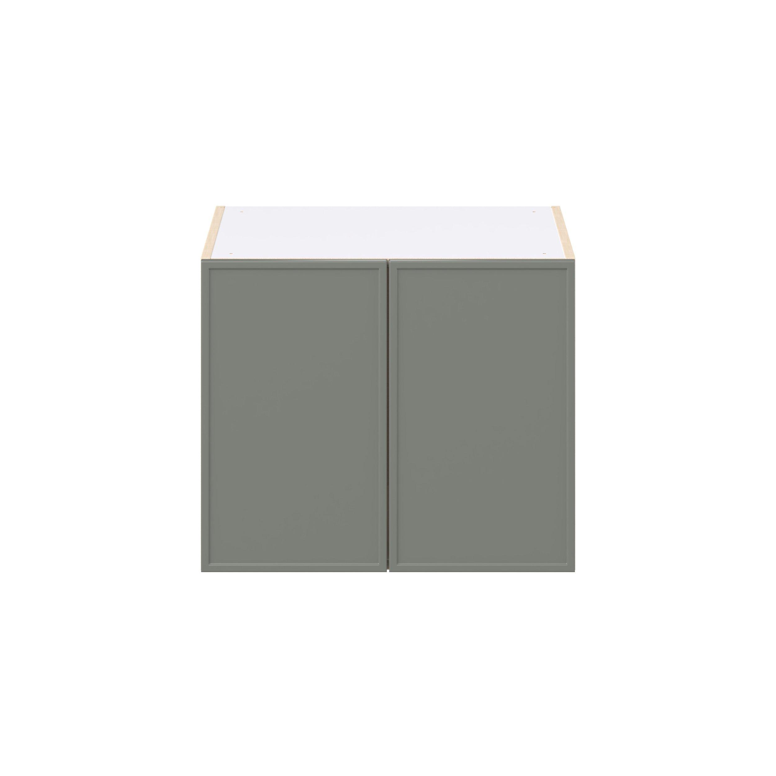 Linden 24 in. Painted Moss Green Bridge Wall Cabinet