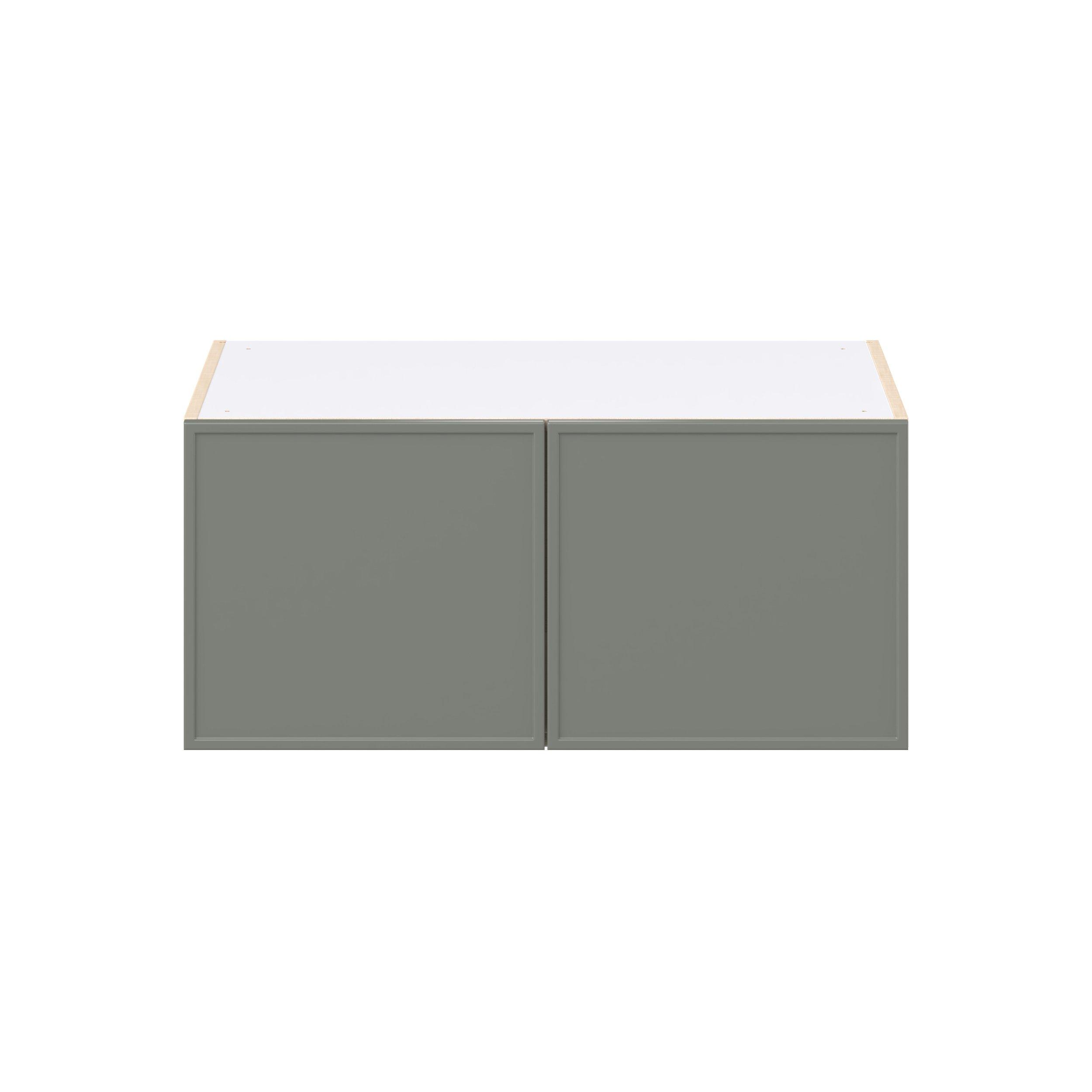 Linden 33 in. Painted Moss Green Bridge Wall Cabinet