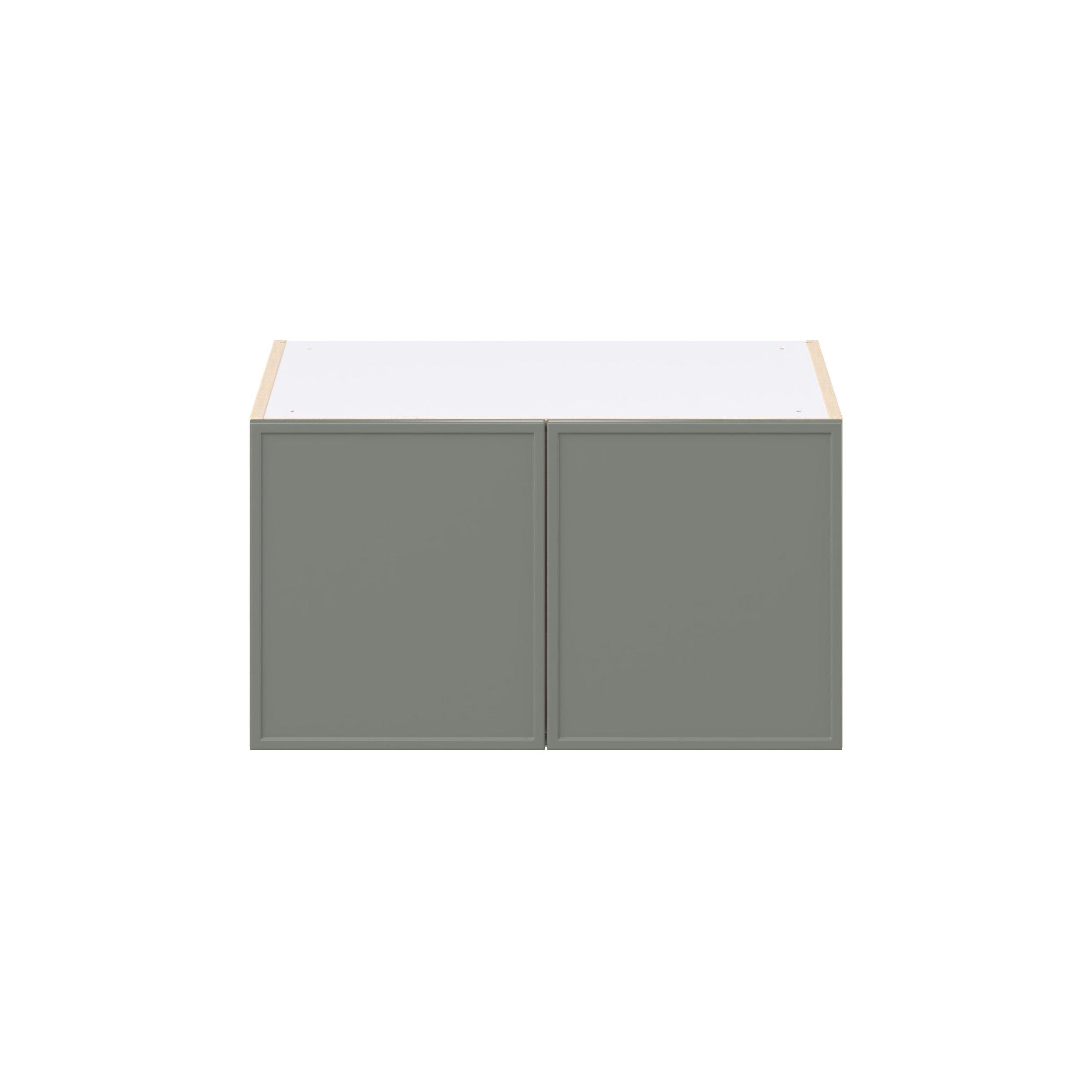 Linden 27 in. Painted Moss Green Bridge Wall Cabinet