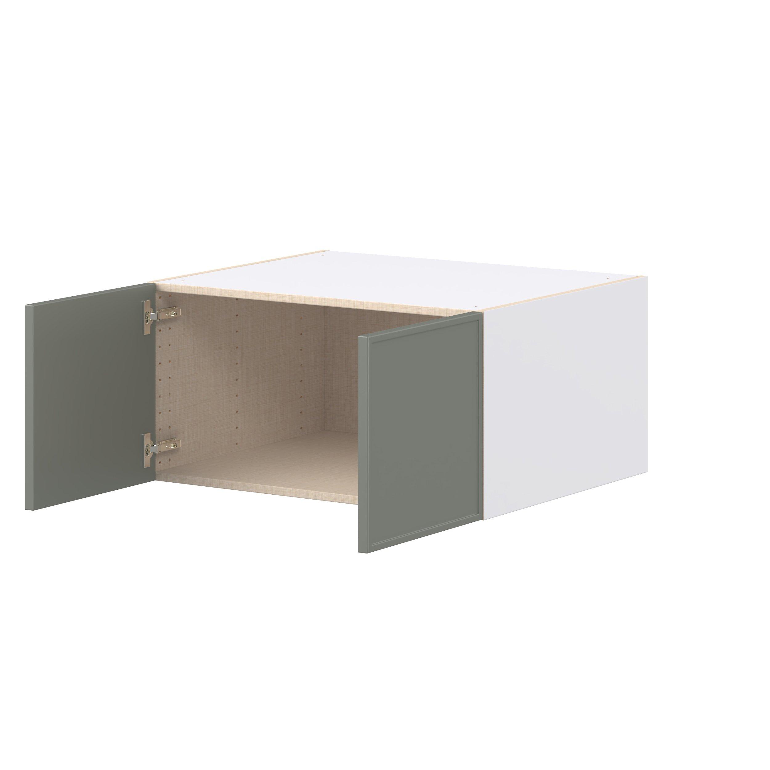 Linden 30 in. Painted Moss Green Bridge Wall Cabinet