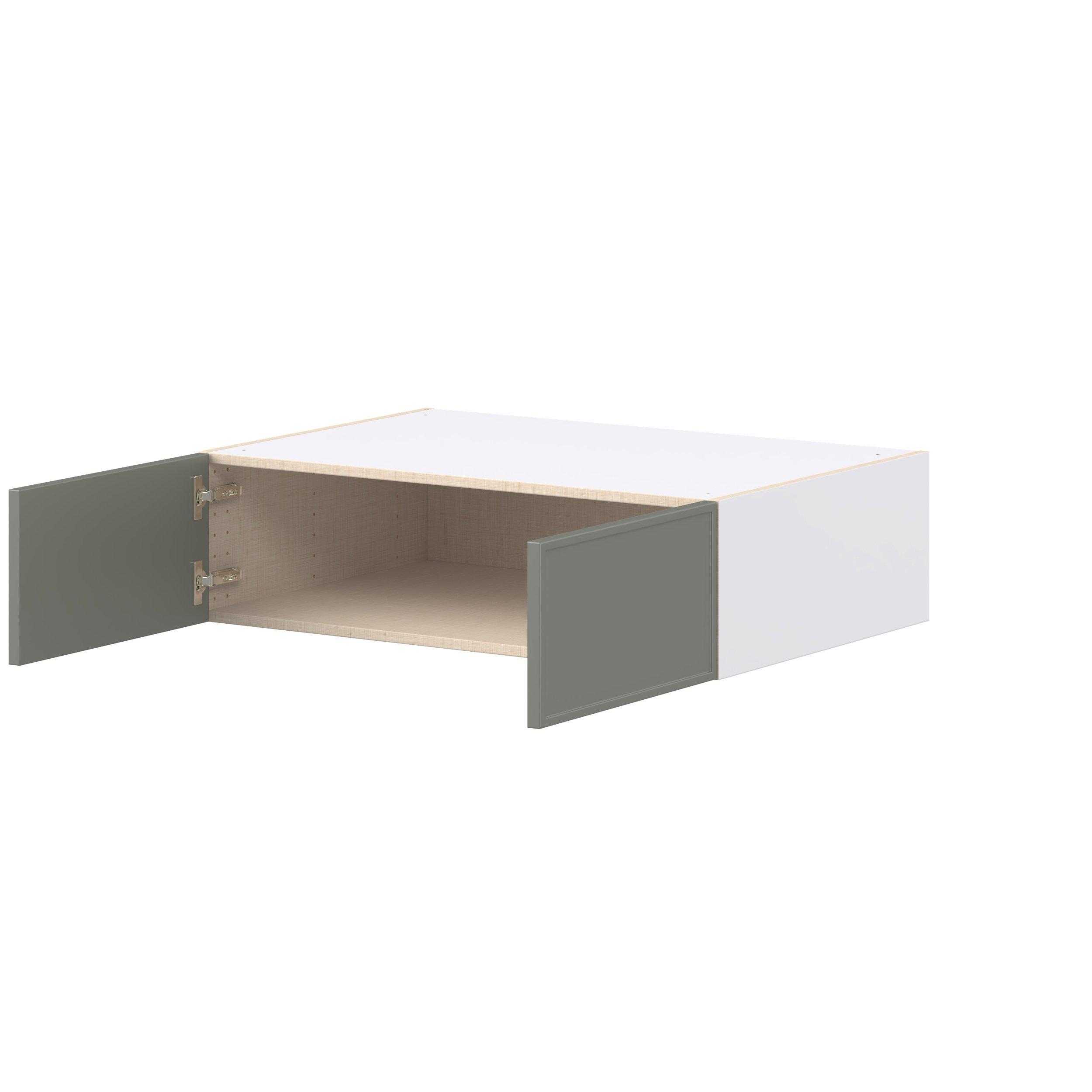 Linden 36 in. Painted Moss Green Bridge Wall Cabinet