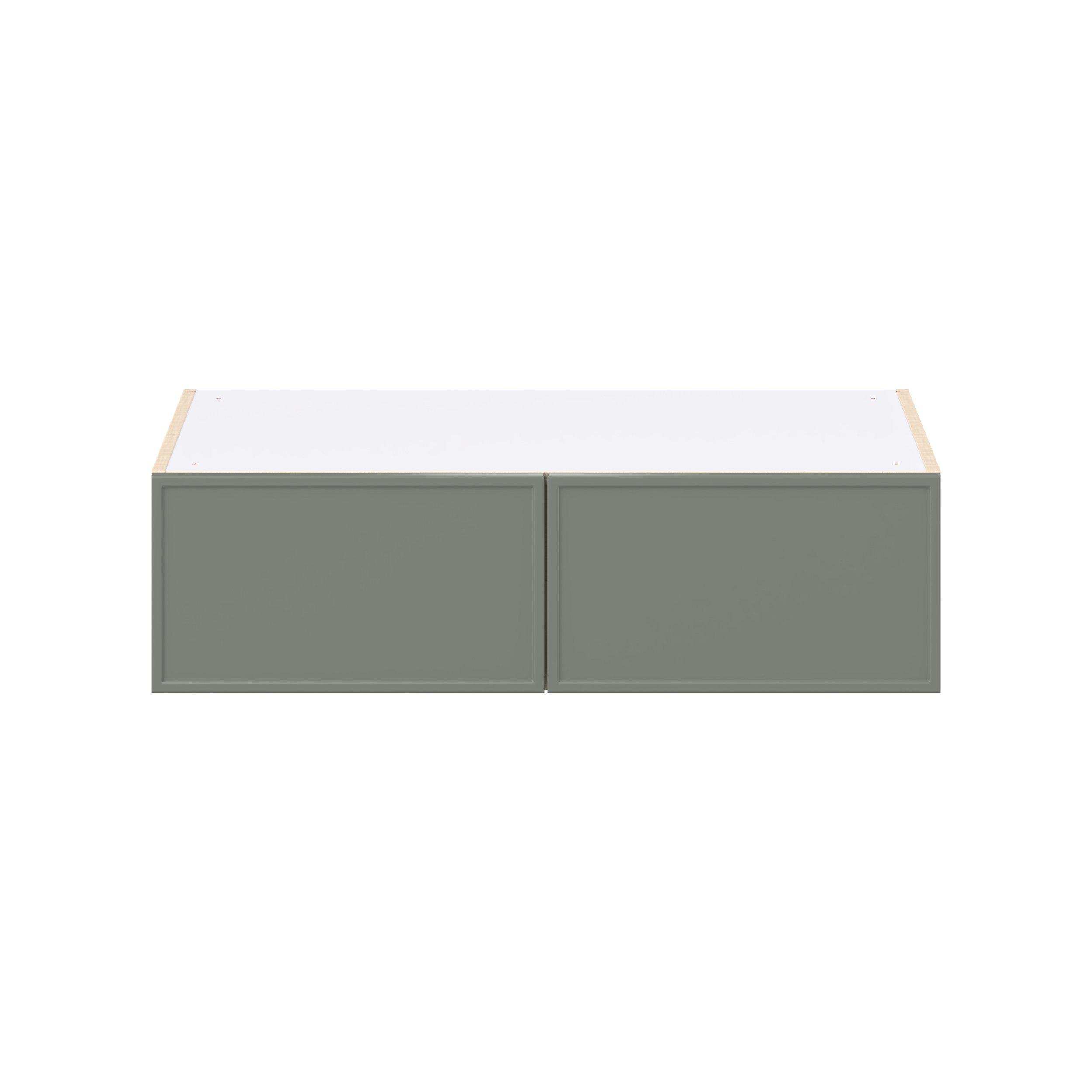Linden 36 in. Painted Moss Green Bridge Wall Cabinet
