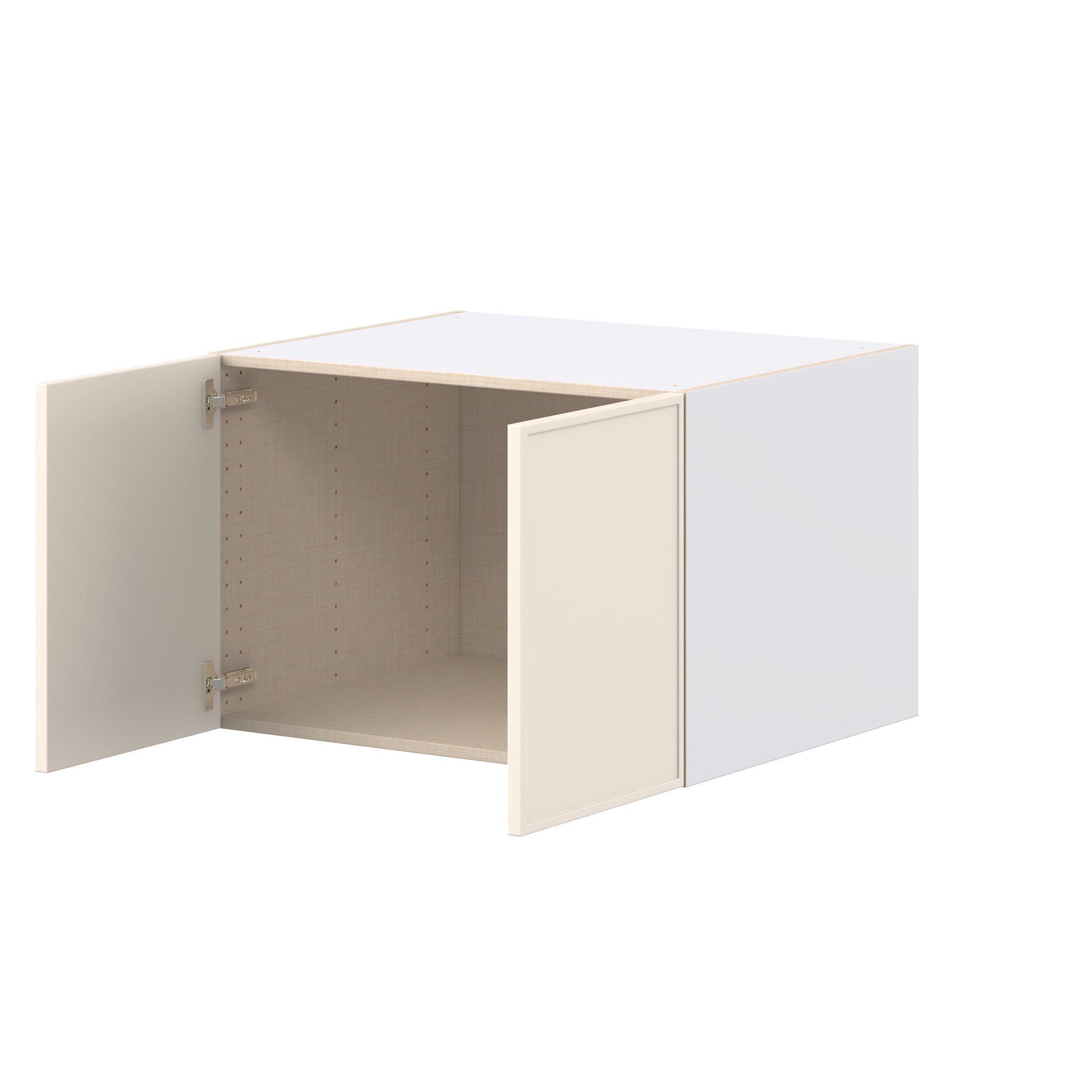 Linden 30 in. Painted Washed Linen Bridge Wall Cabinet