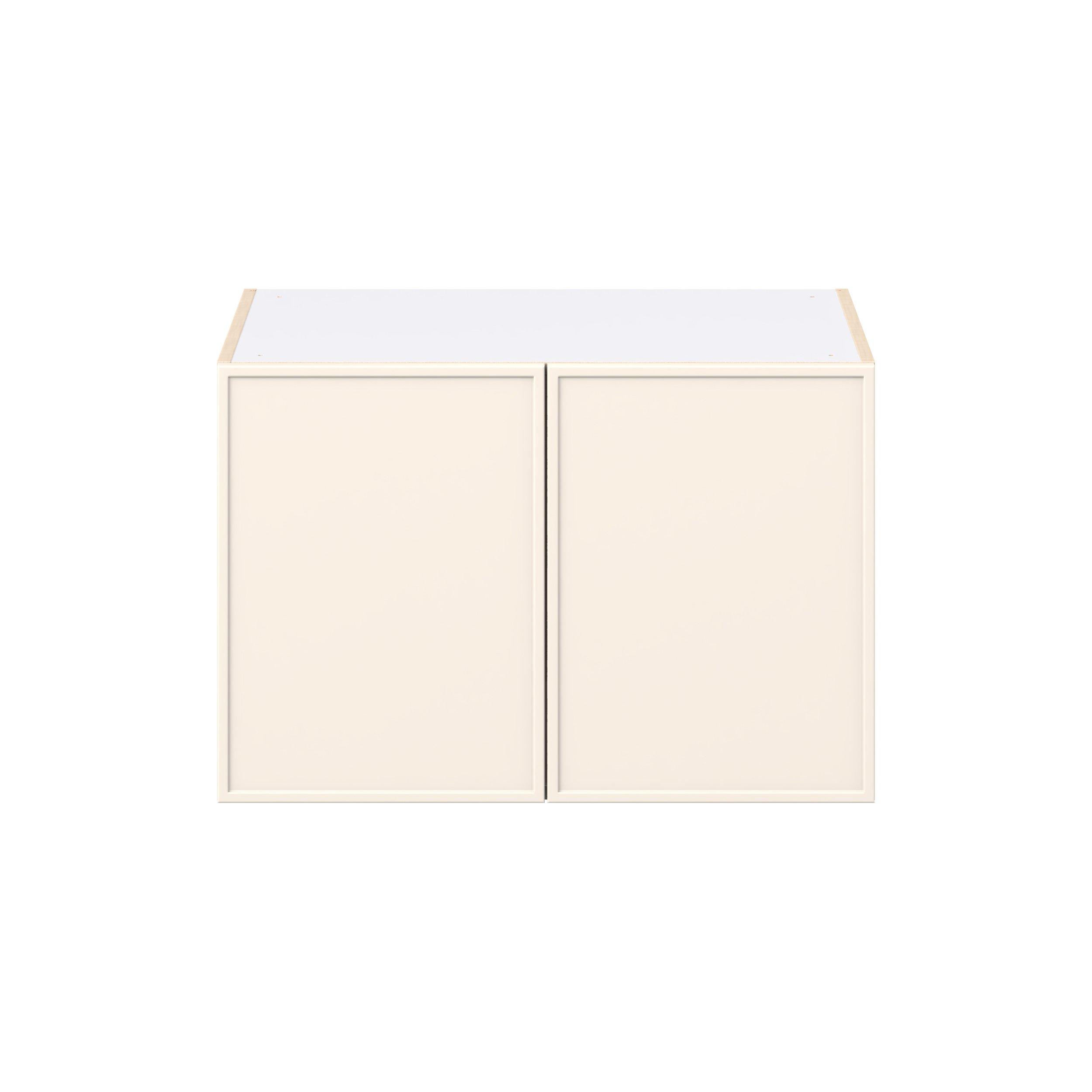 Linden 30 in. Painted Washed Linen Bridge Wall Cabinet
