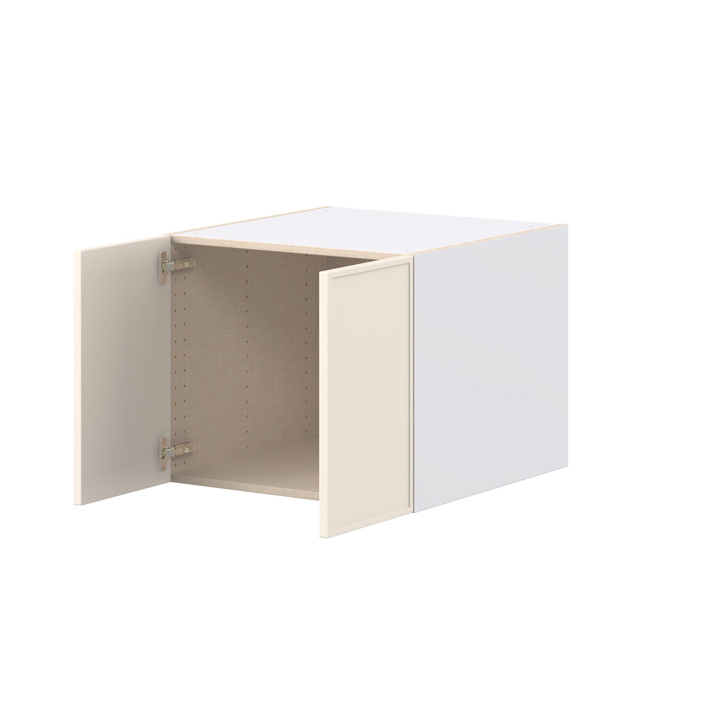 Linden 24 in. Painted Washed Linen Bridge Wall Cabinet