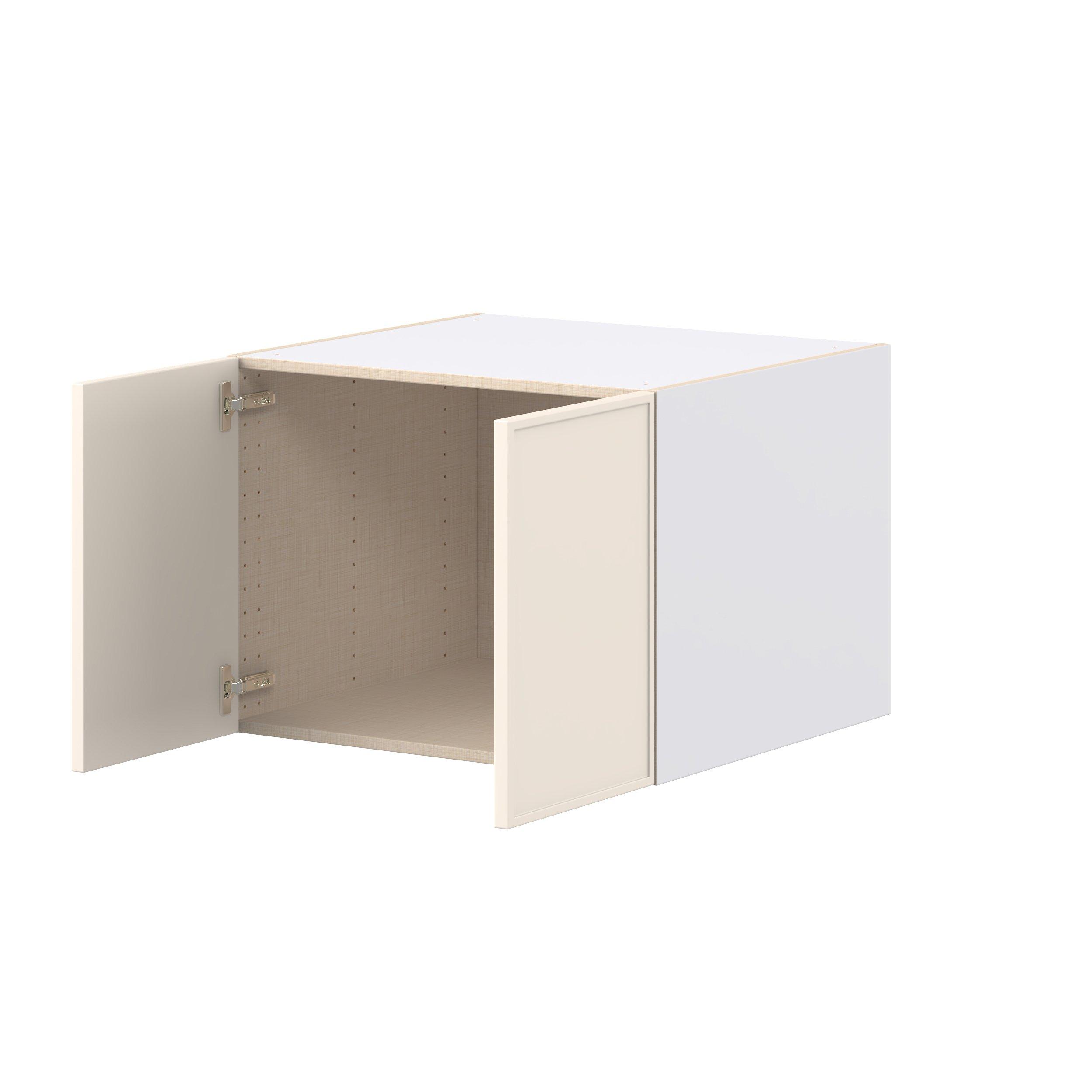 Linden 27 in. Painted Washed Linen Bridge Wall Cabinet