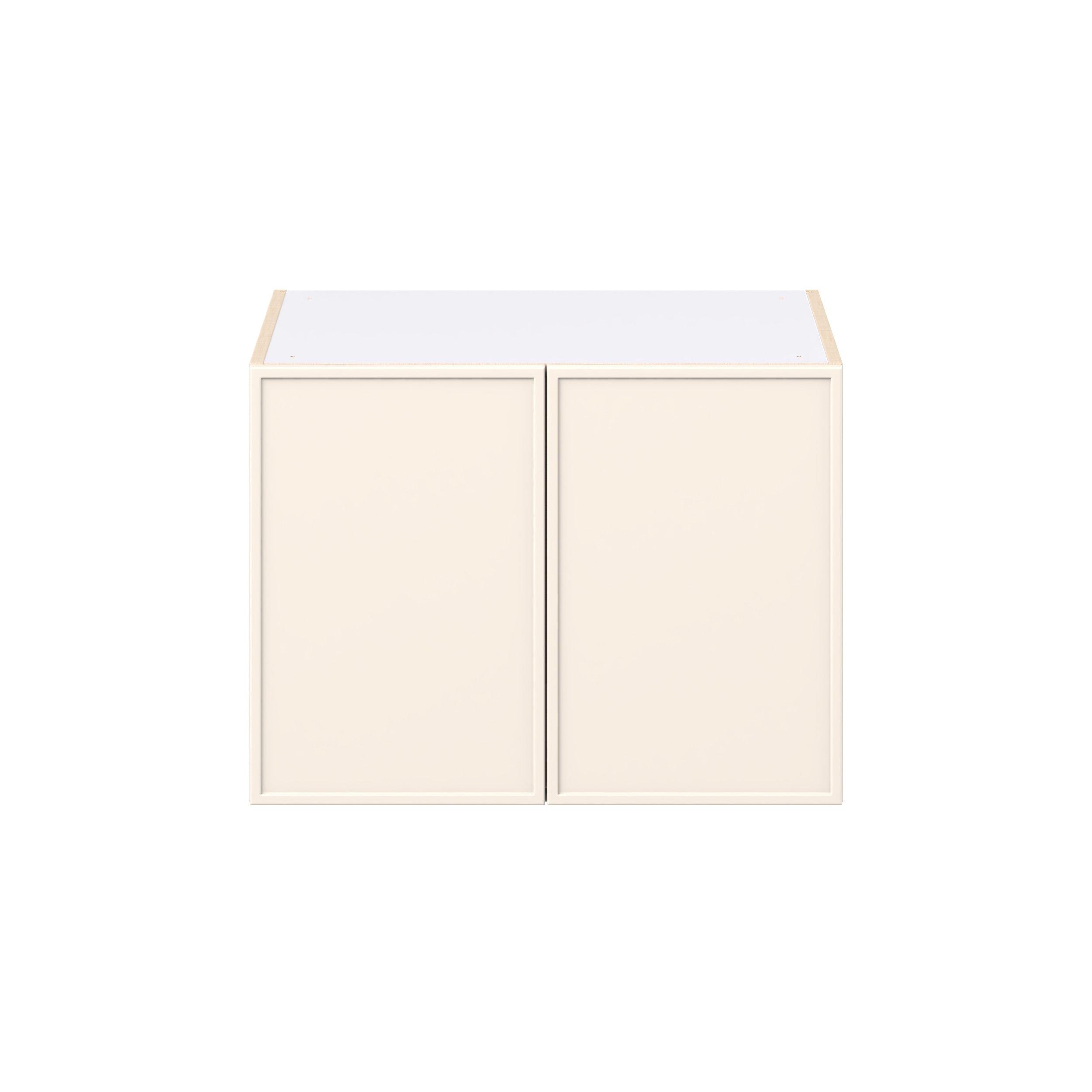 Linden 27 in. Painted Washed Linen Bridge Wall Cabinet