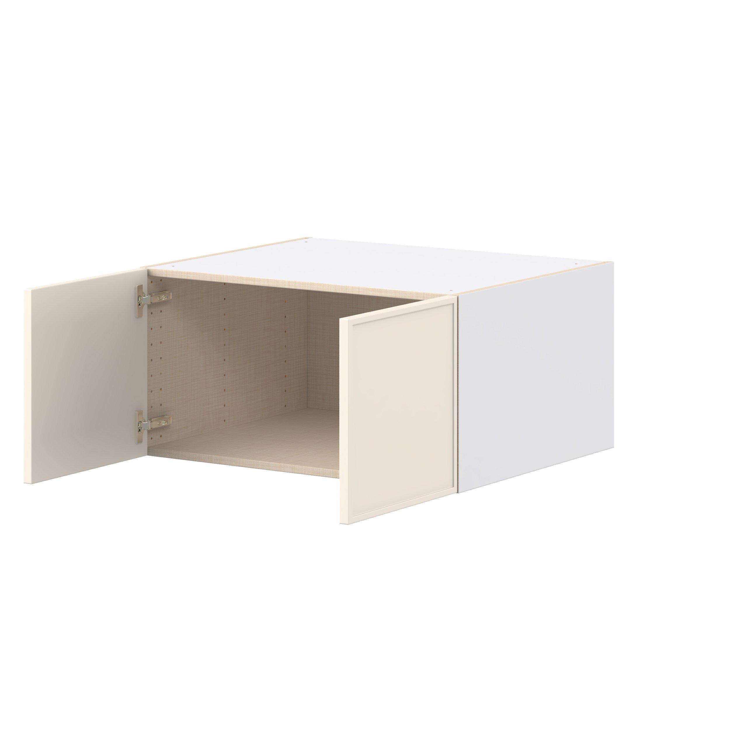 Linden 30 in. Painted Washed Linen Bridge Wall Cabinet