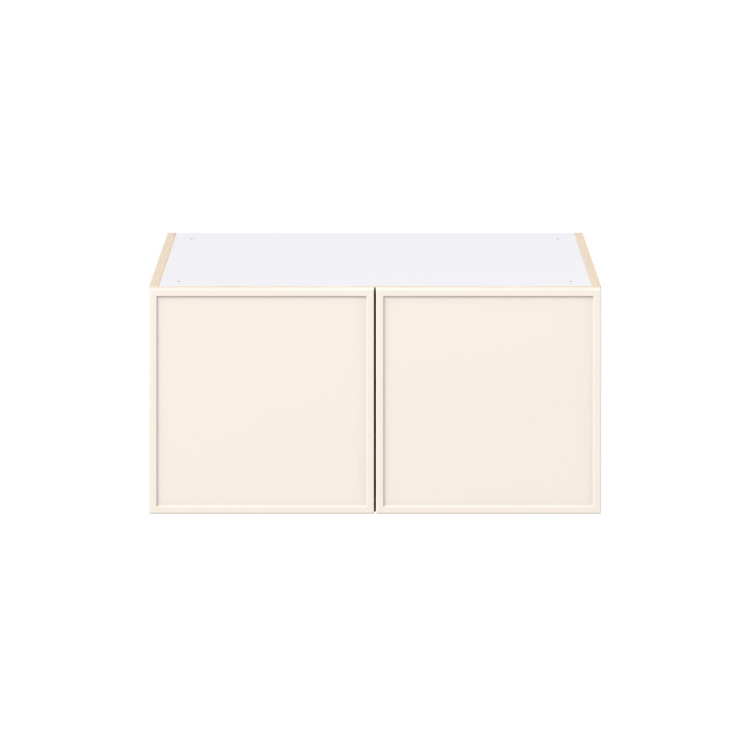 Linden 30 in. Painted Washed Linen Bridge Wall Cabinet