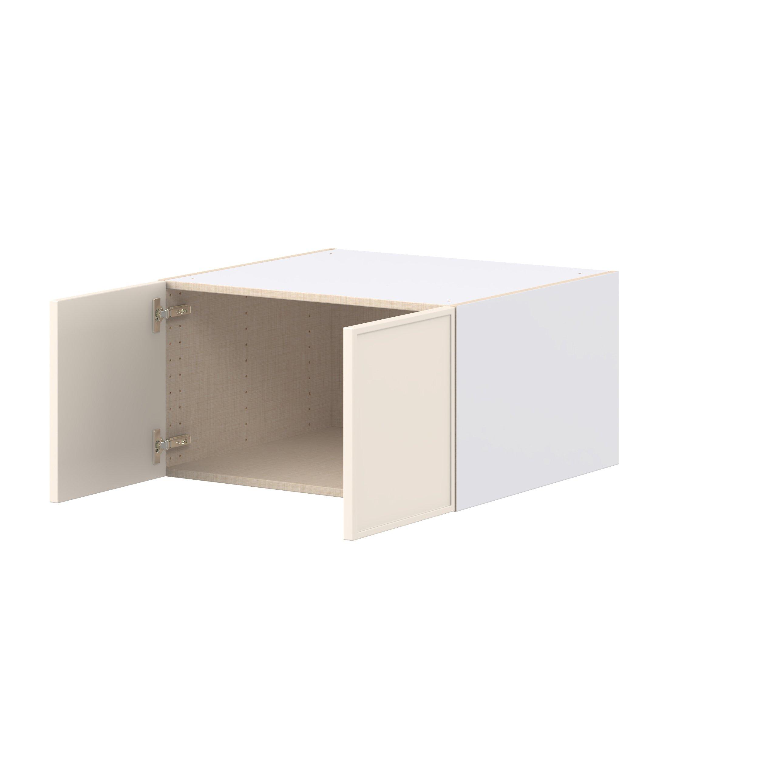 Linden 27 in. Painted Washed Linen Bridge Wall Cabinet